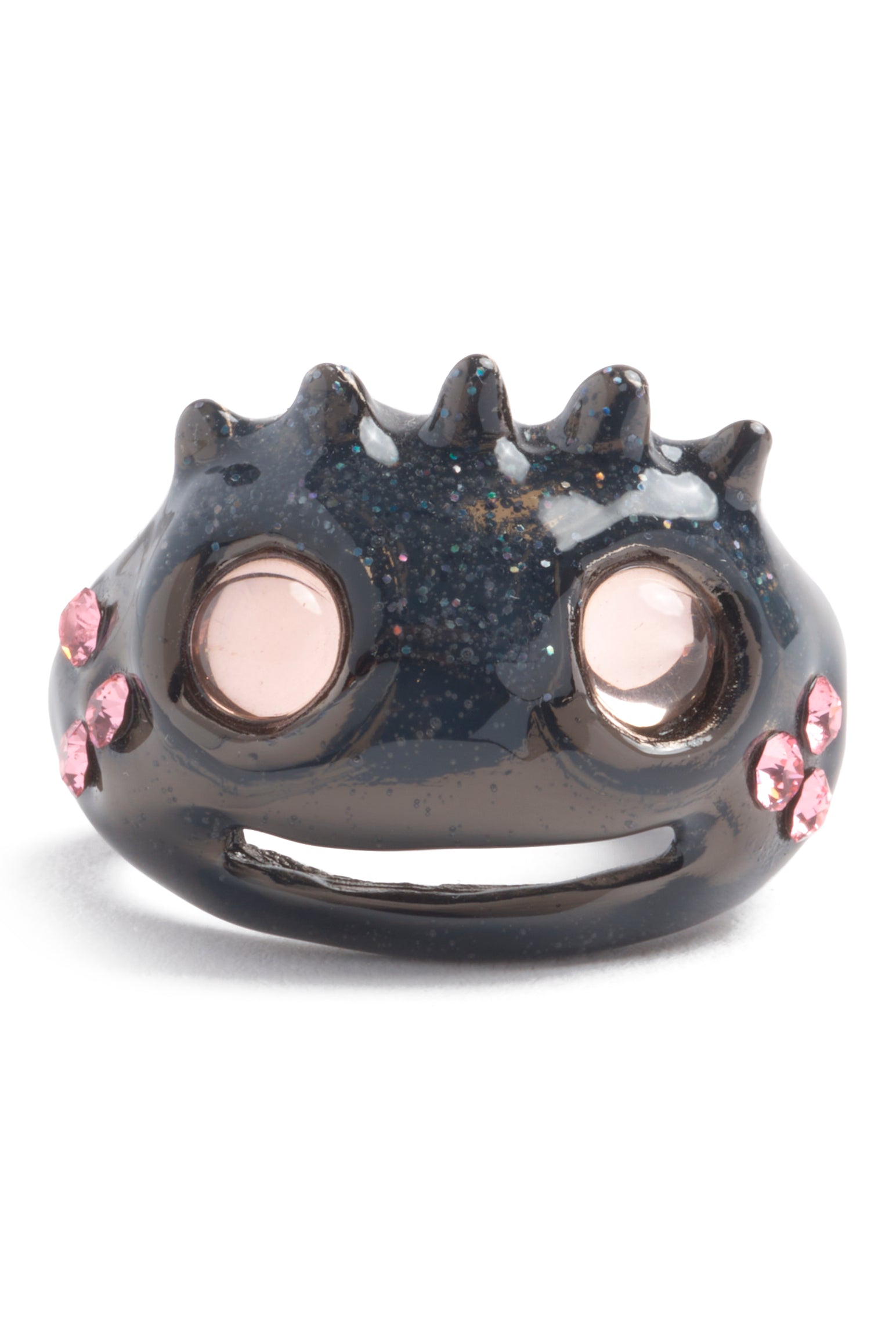 BLACK GLITTER LIBERTY FROG RING | COLLINA STRADA – Collina