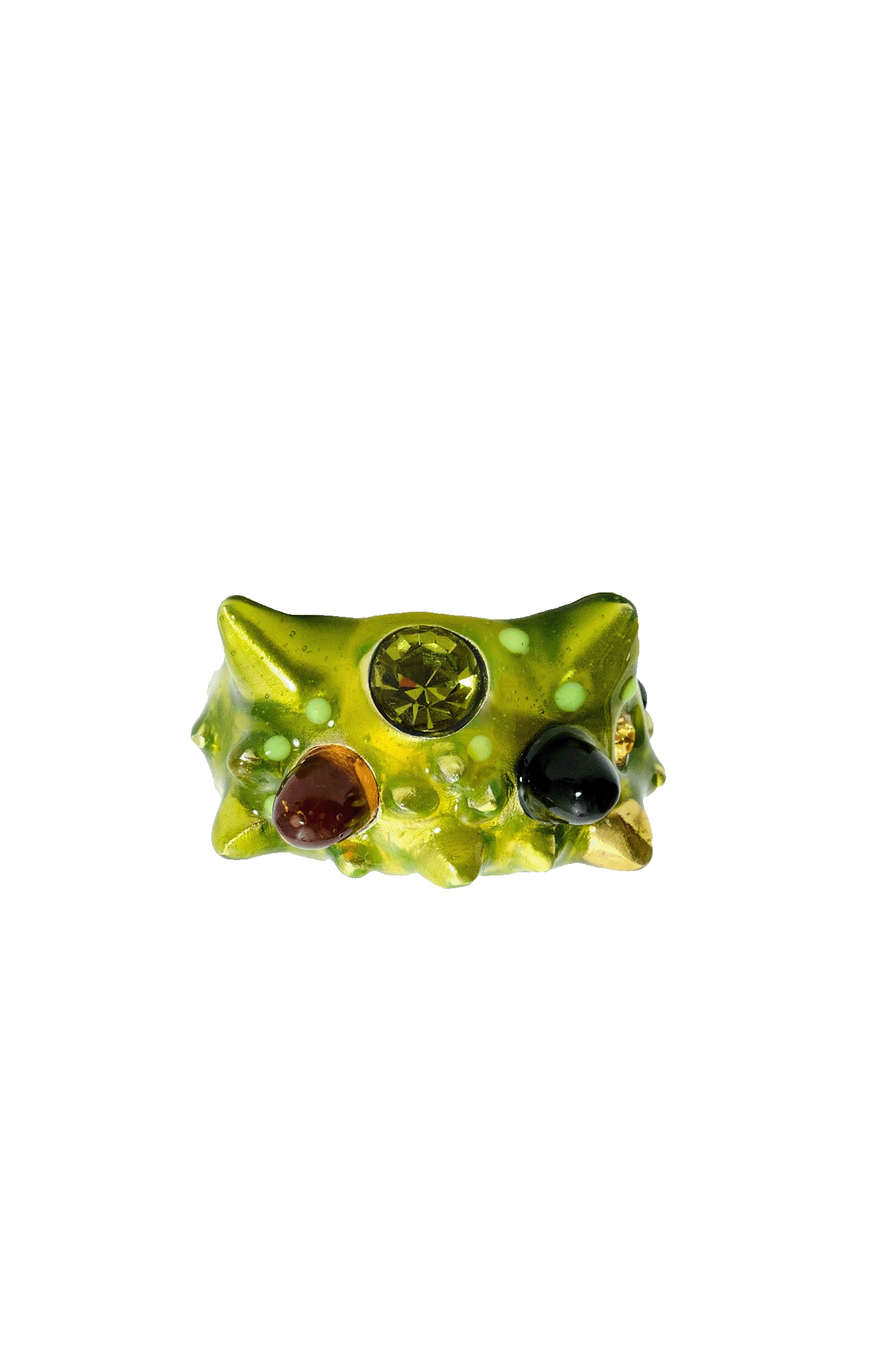 【関税込み】Collina Strada カーキ Alien リング XX1038LIMEMULTI.png?v=1744923765
