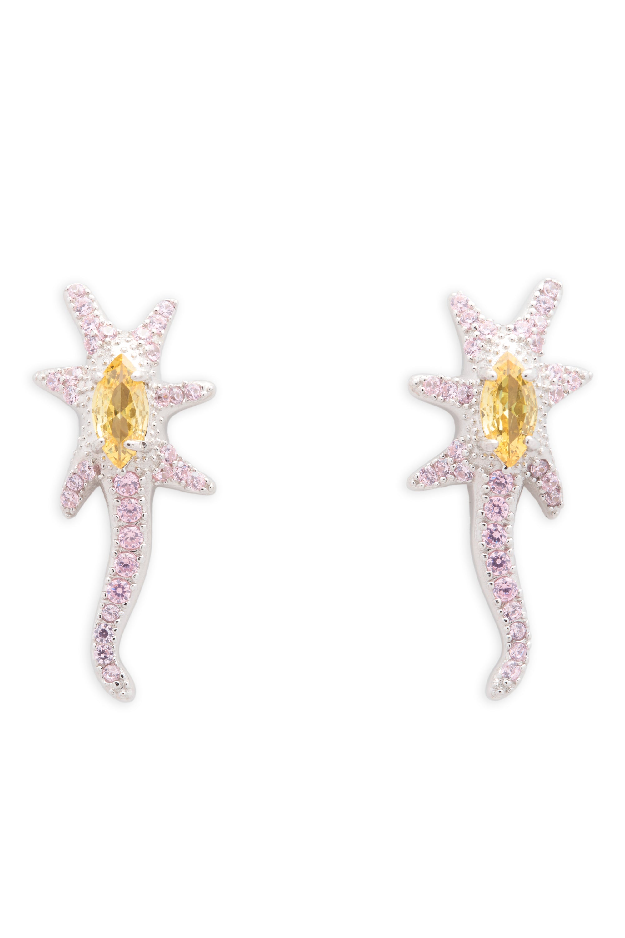 Cyrus PINK LEMONADE STAR TRAIL EARRINGS | COLLINA STRADA – Collina