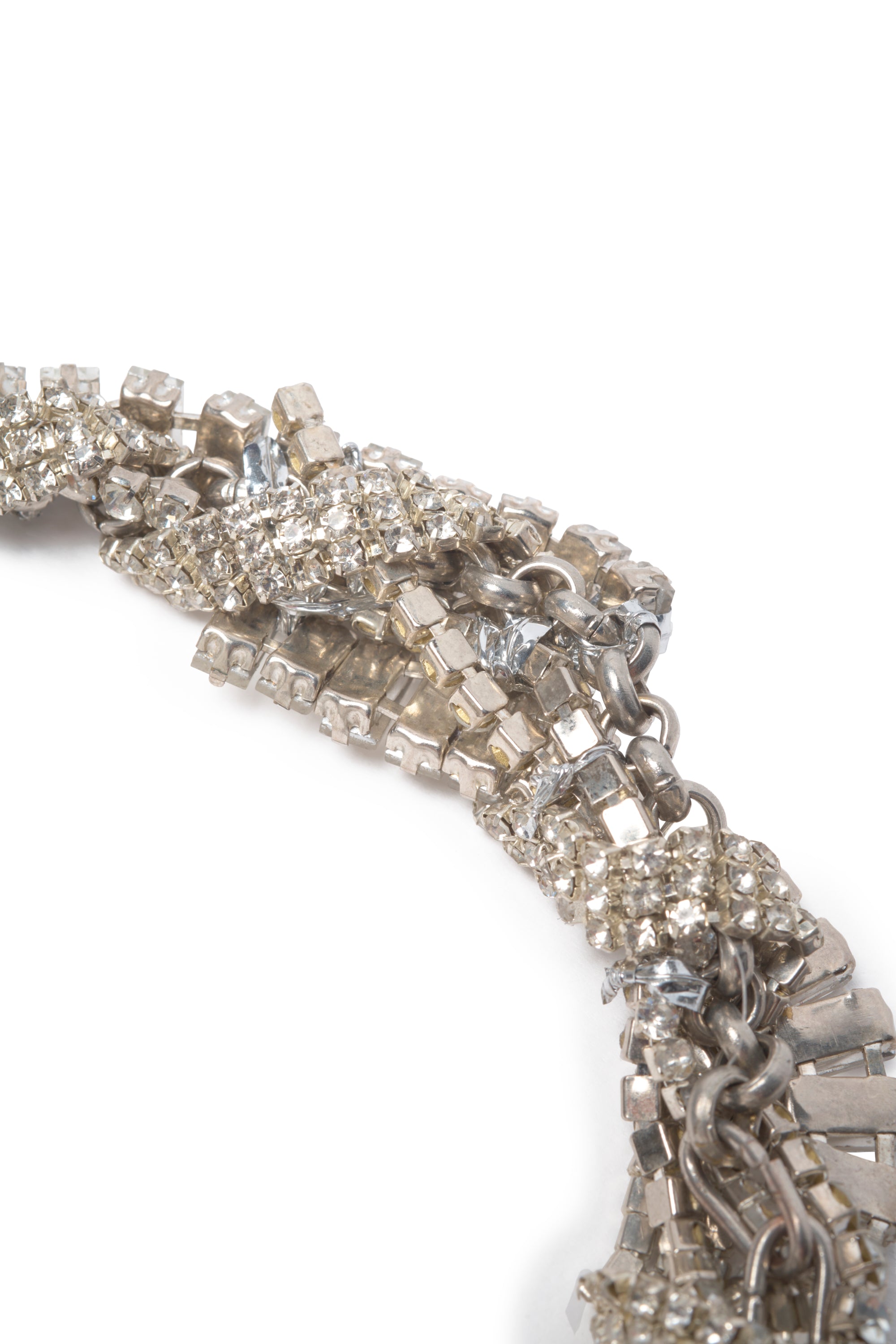 CRYSTAL CLEAR RHINESTONE JUNK NECKLACE