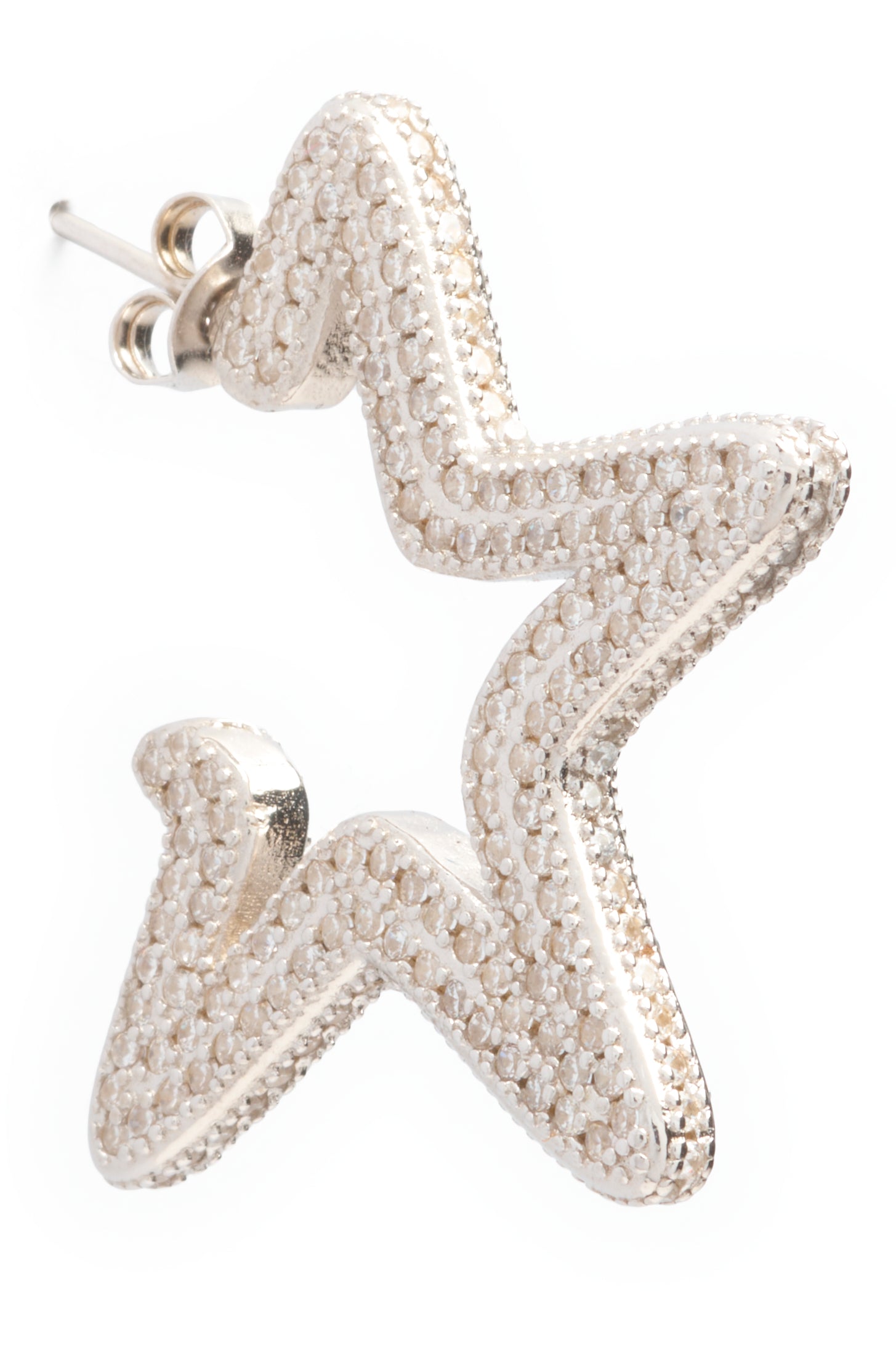 CRYSTAL CLEAR SUPER STAR HOOPS