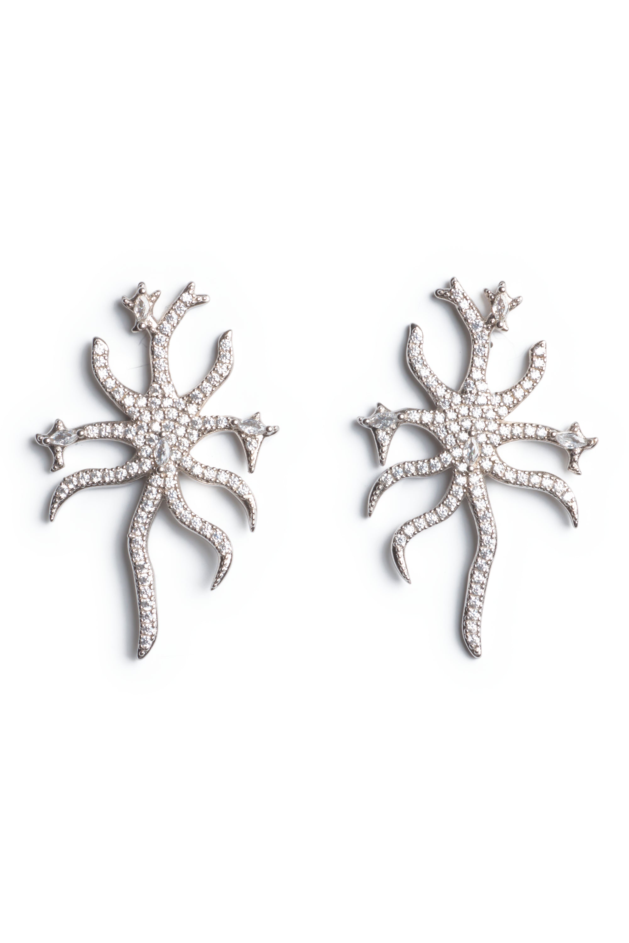CRYSTAL CLEAR ETOILE EARRINGS | COLLINA STRADA – Collina Strada