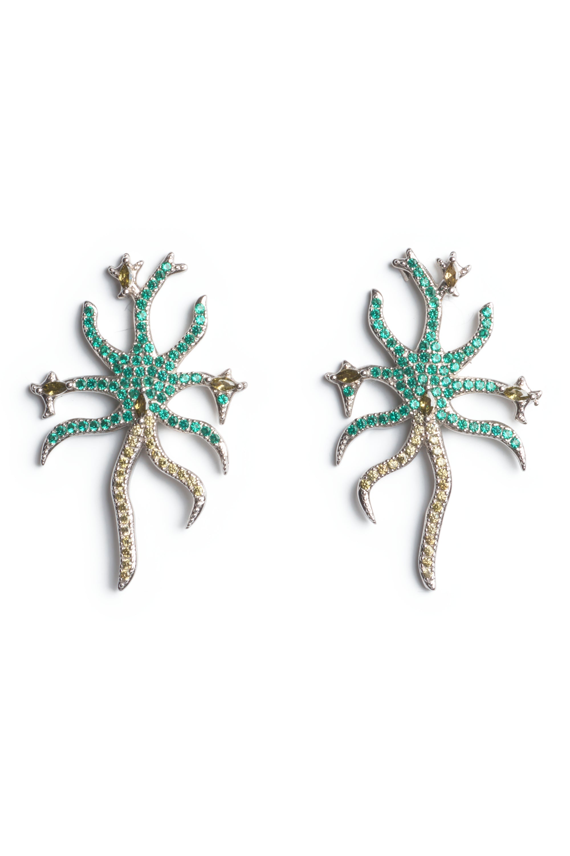 OLIVINE EMERALD ETOILE EARRING