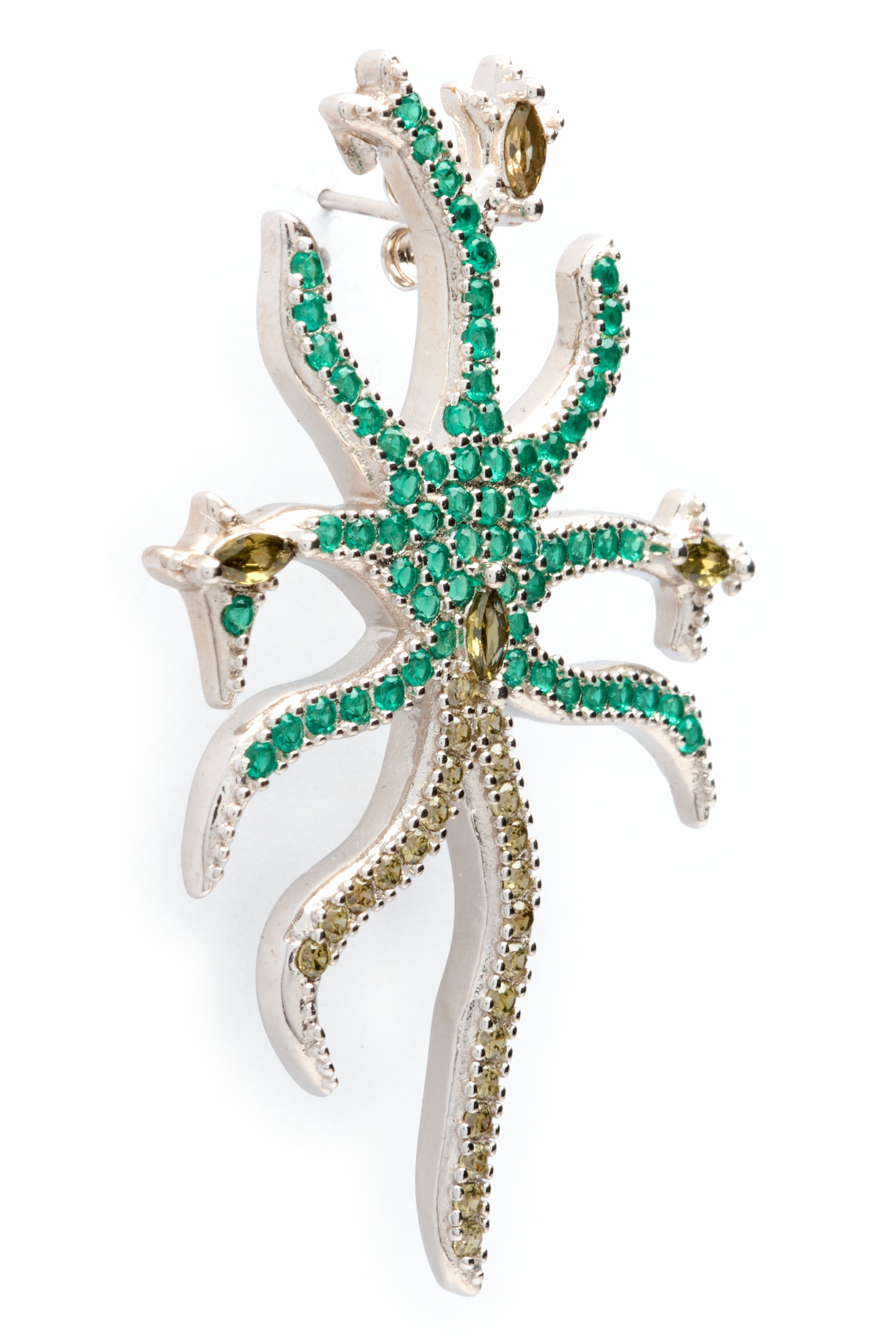 OLIVINE EMERALD ETOILE EARRING