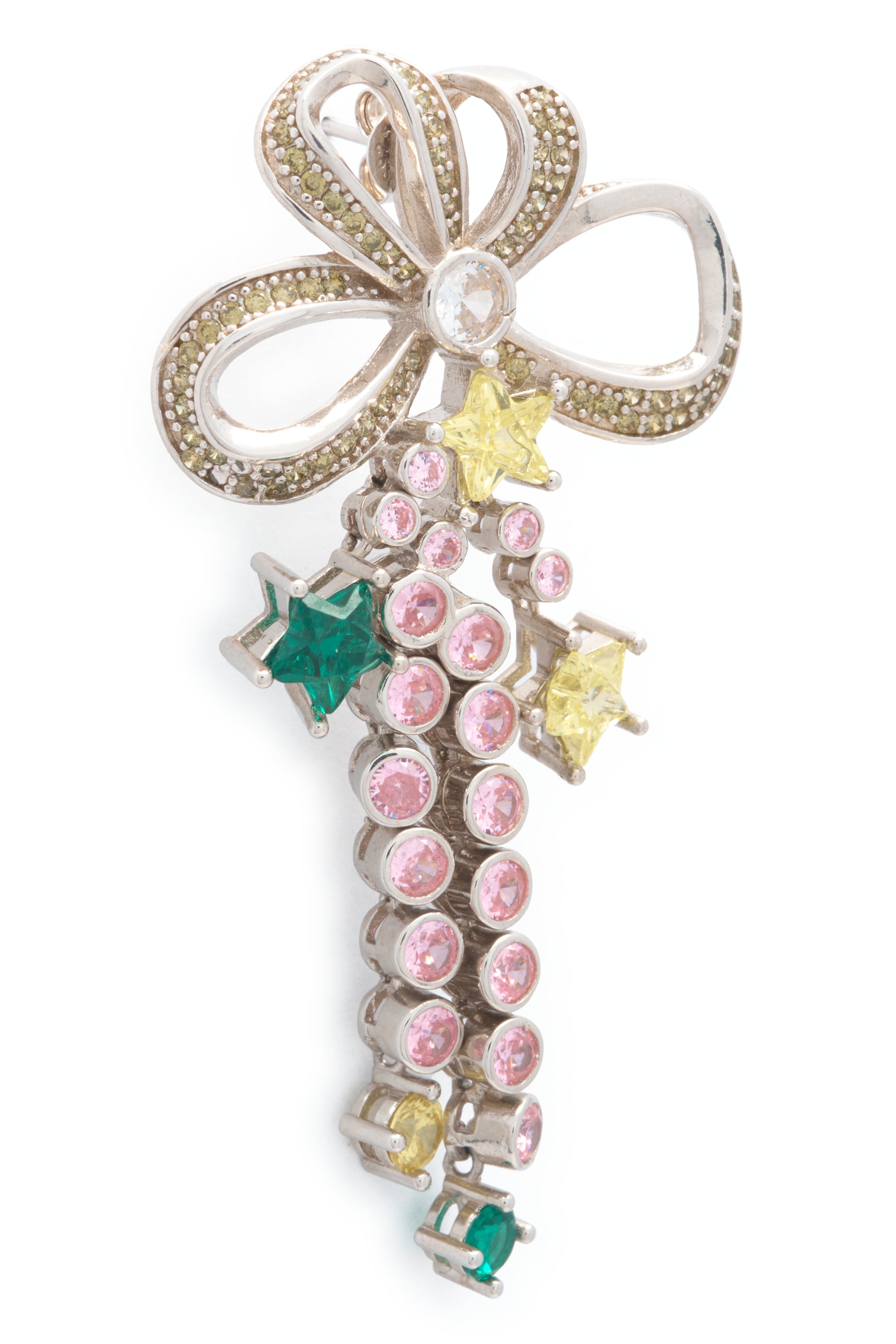 CANARY BOW JANGLE EARRINGS