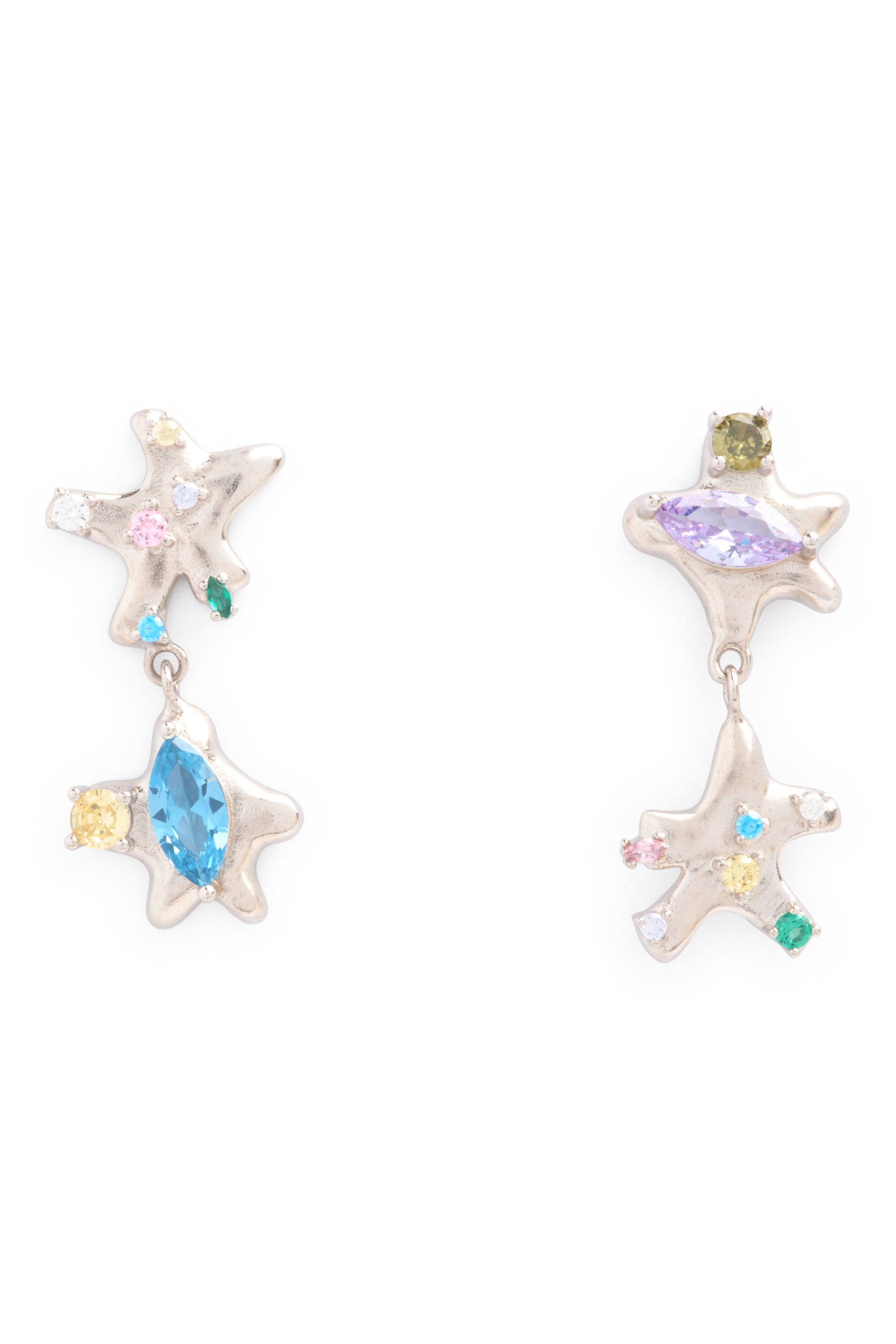 PARTY MIX STAR DANGLE EARRINGS