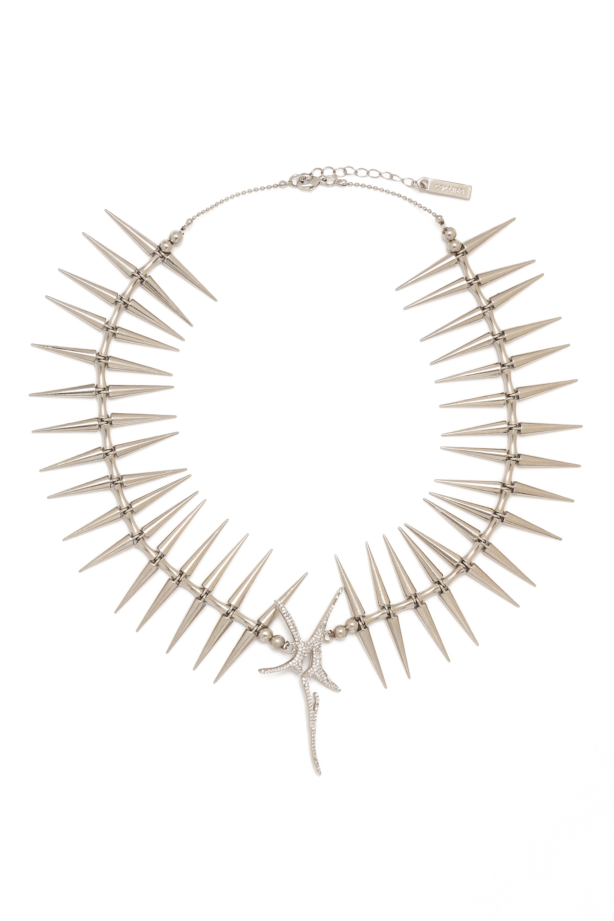 SILVER NOVA SPIKE NECKLACE