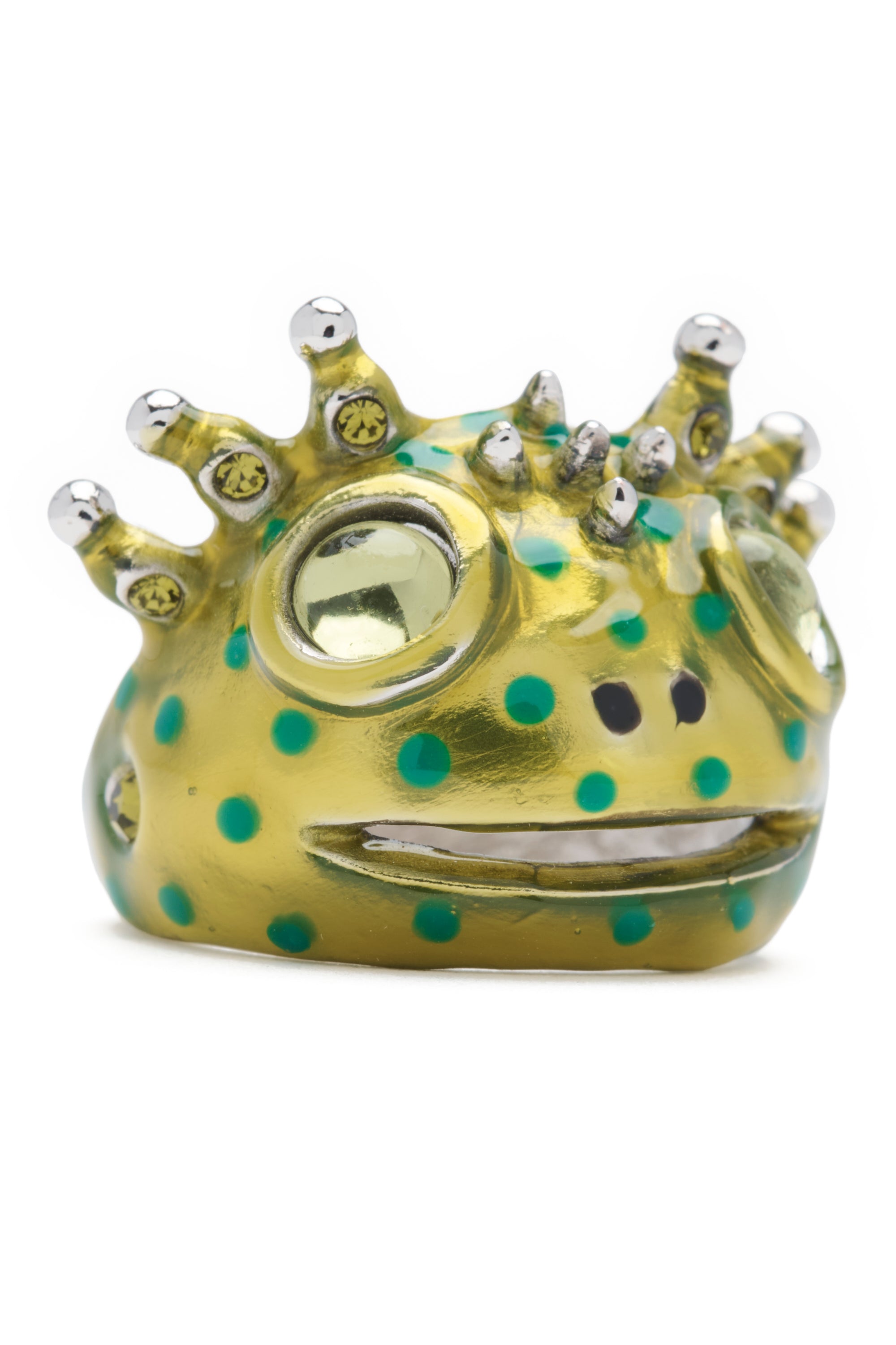 LIME DOTS AXOLOTL RING