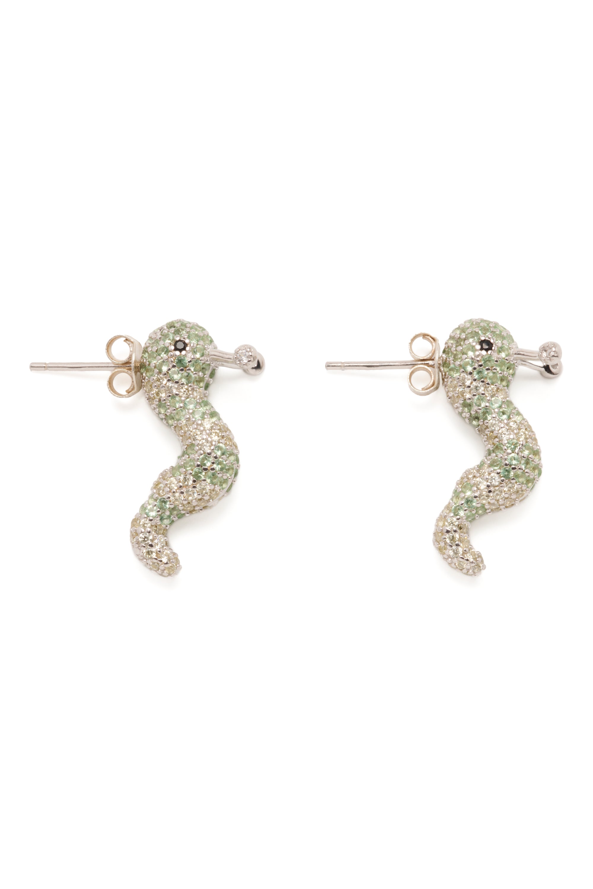 GREEN APPLE SLUG EARRINGS