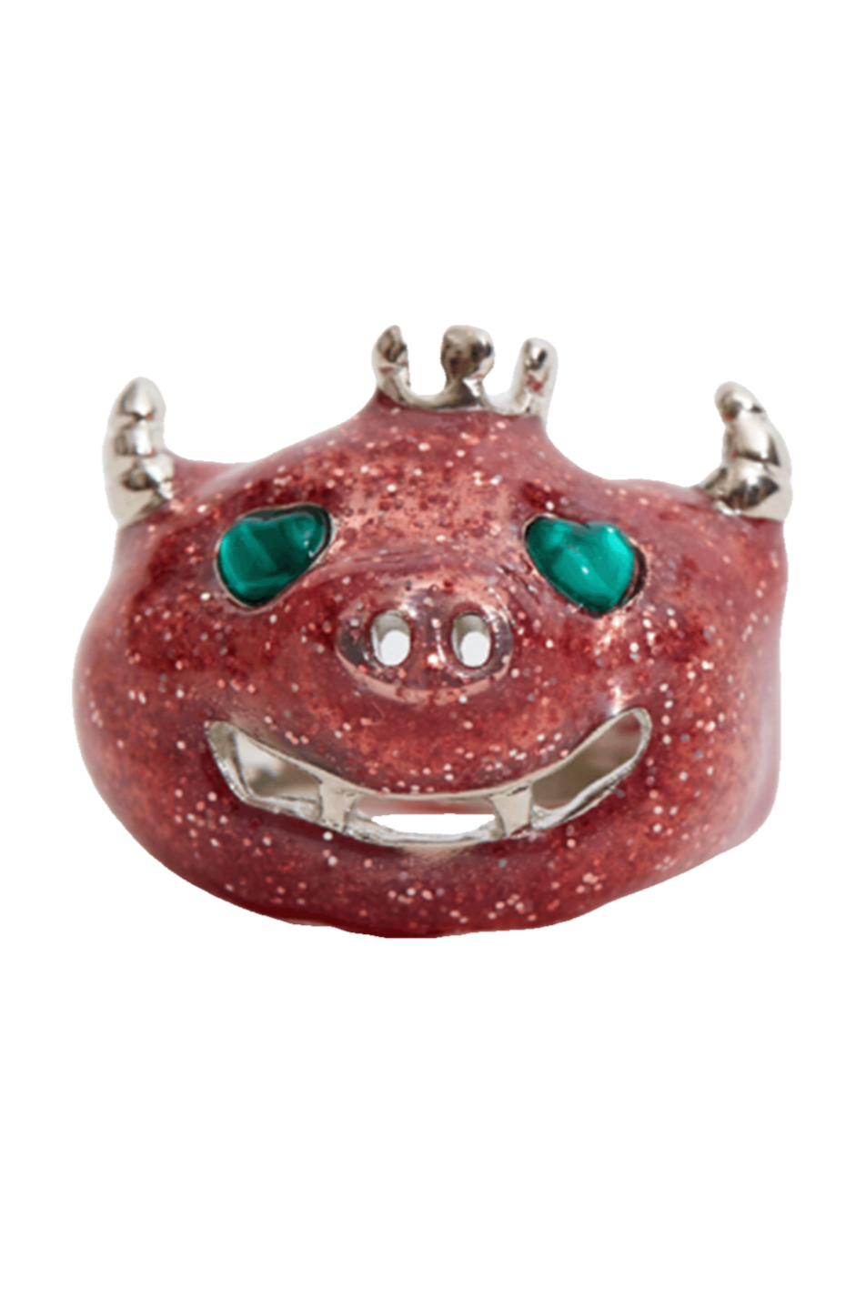 PINK GLITTER MUNSTER RING