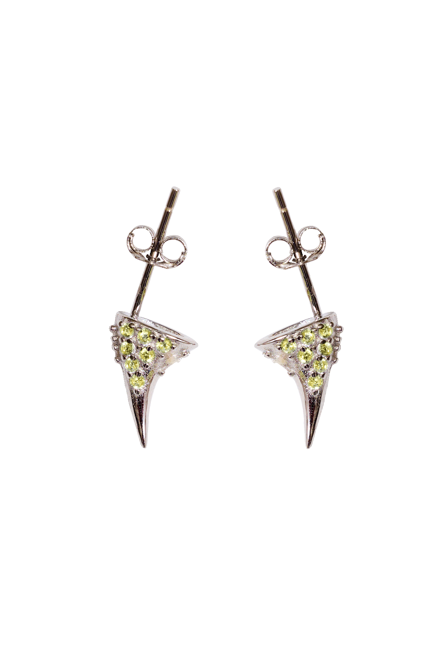 OLIVINE RHINESTONE HORN STUDS