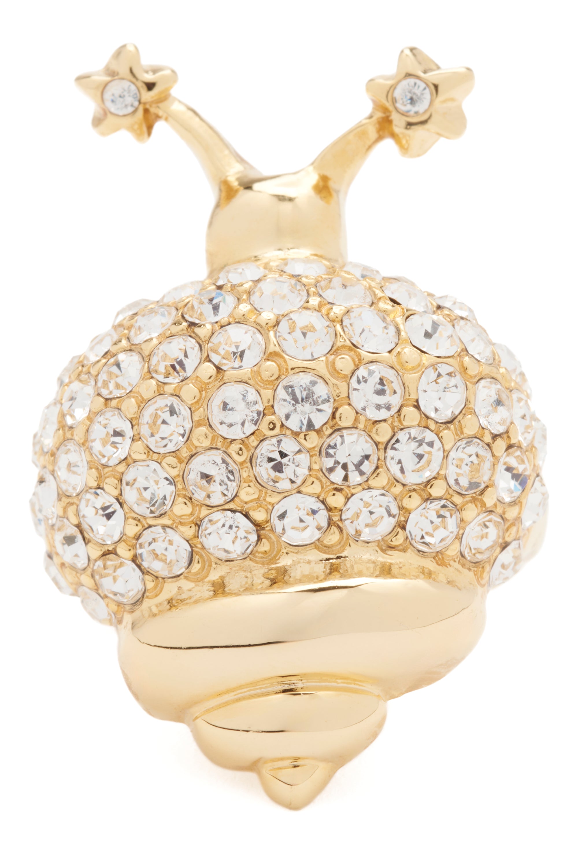 GOLD CLEAR SNAIL RING