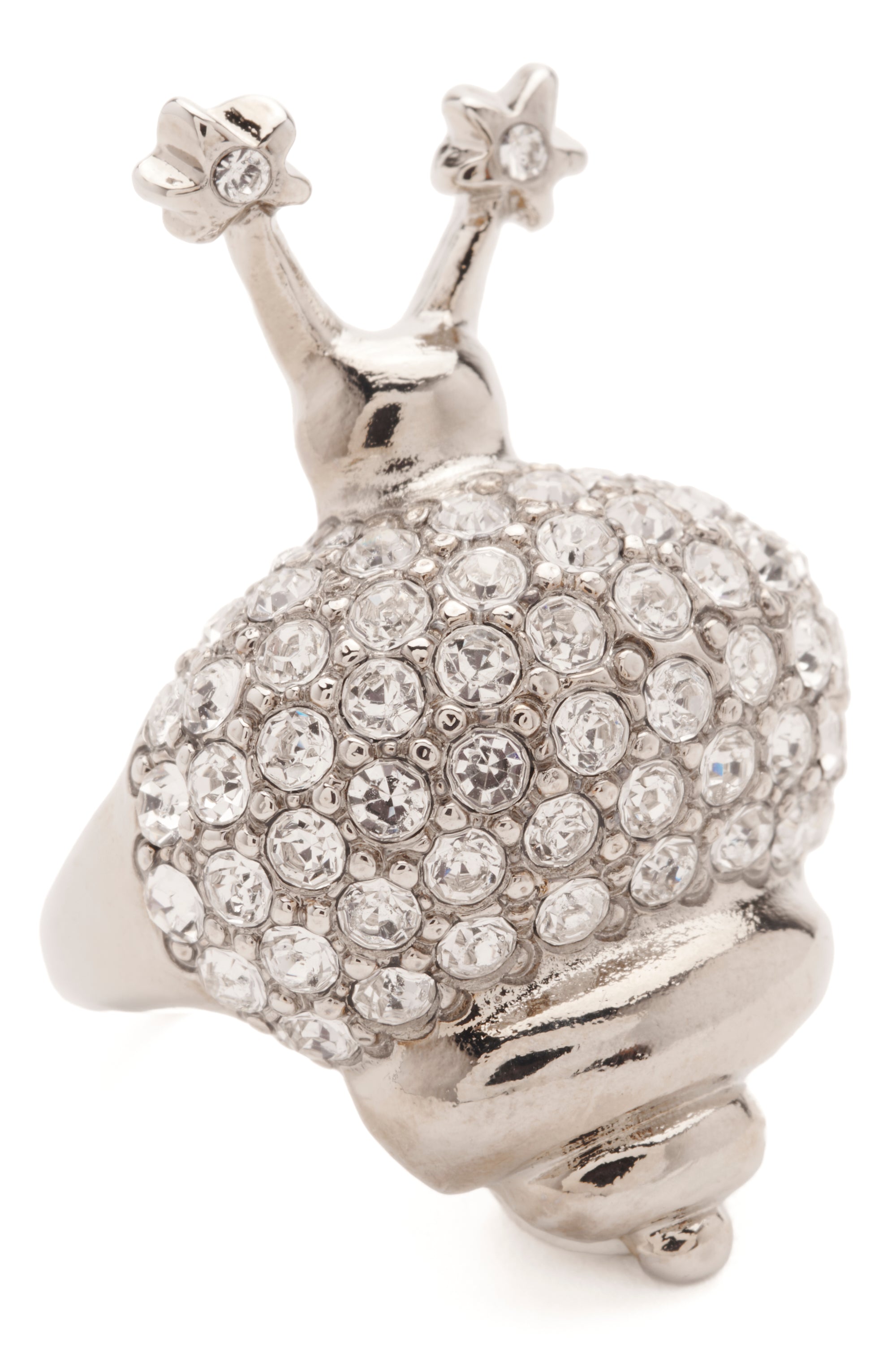 CRYSTAL CLEAR SNAIL RING