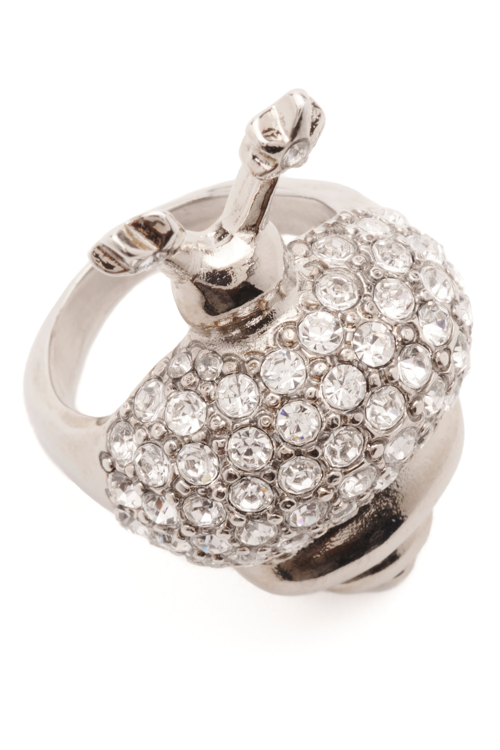 CRYSTAL CLEAR SNAIL RING