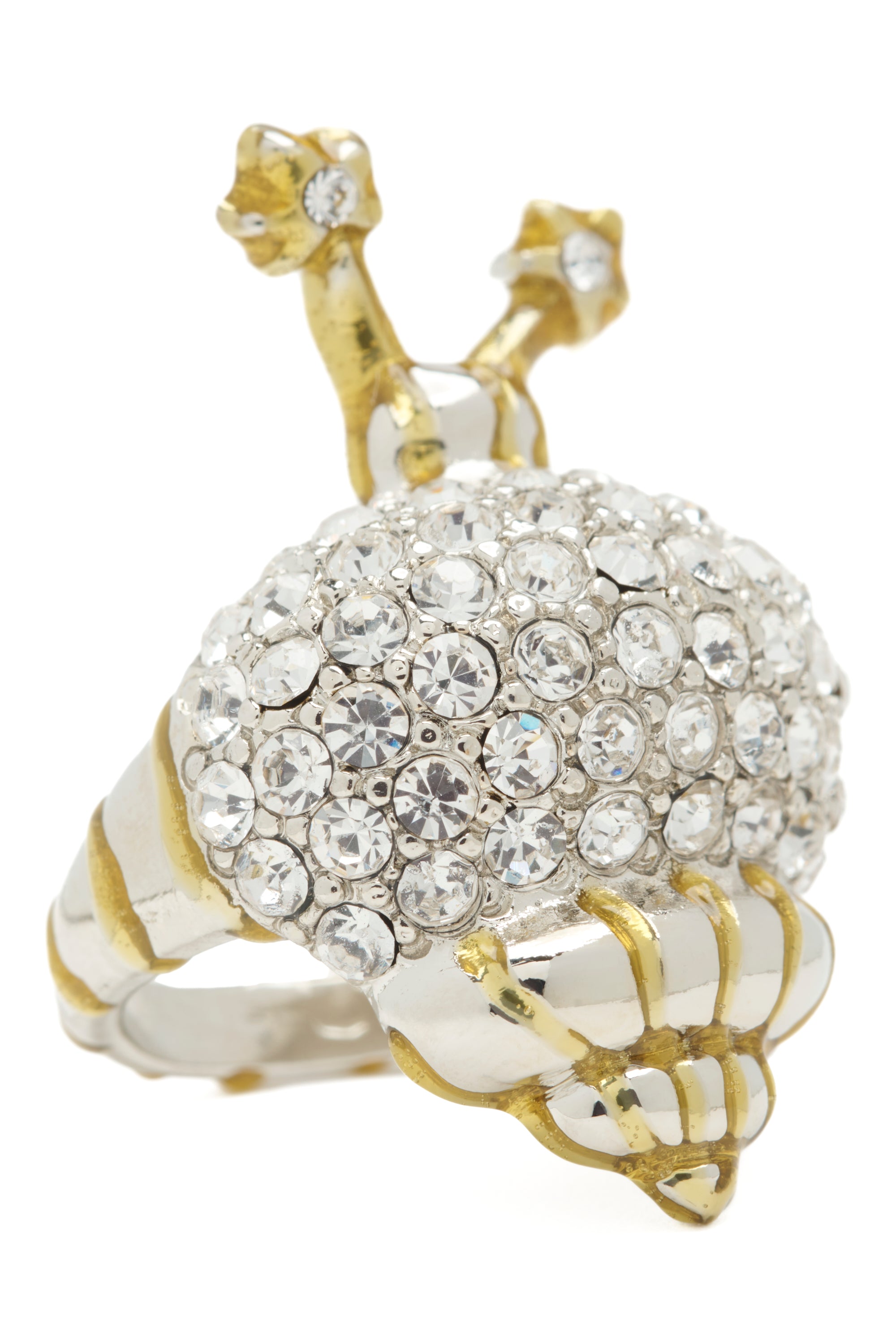 GOLD STRIPE SNAIL RING