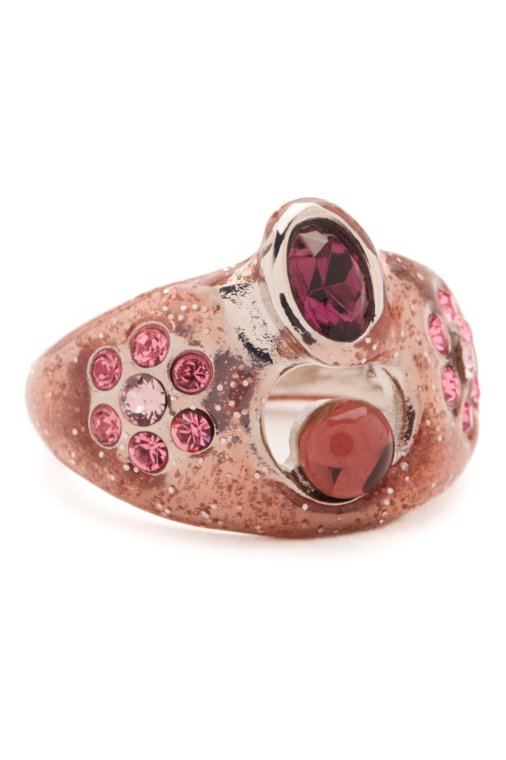 PINK METALLIC COSMIC RING