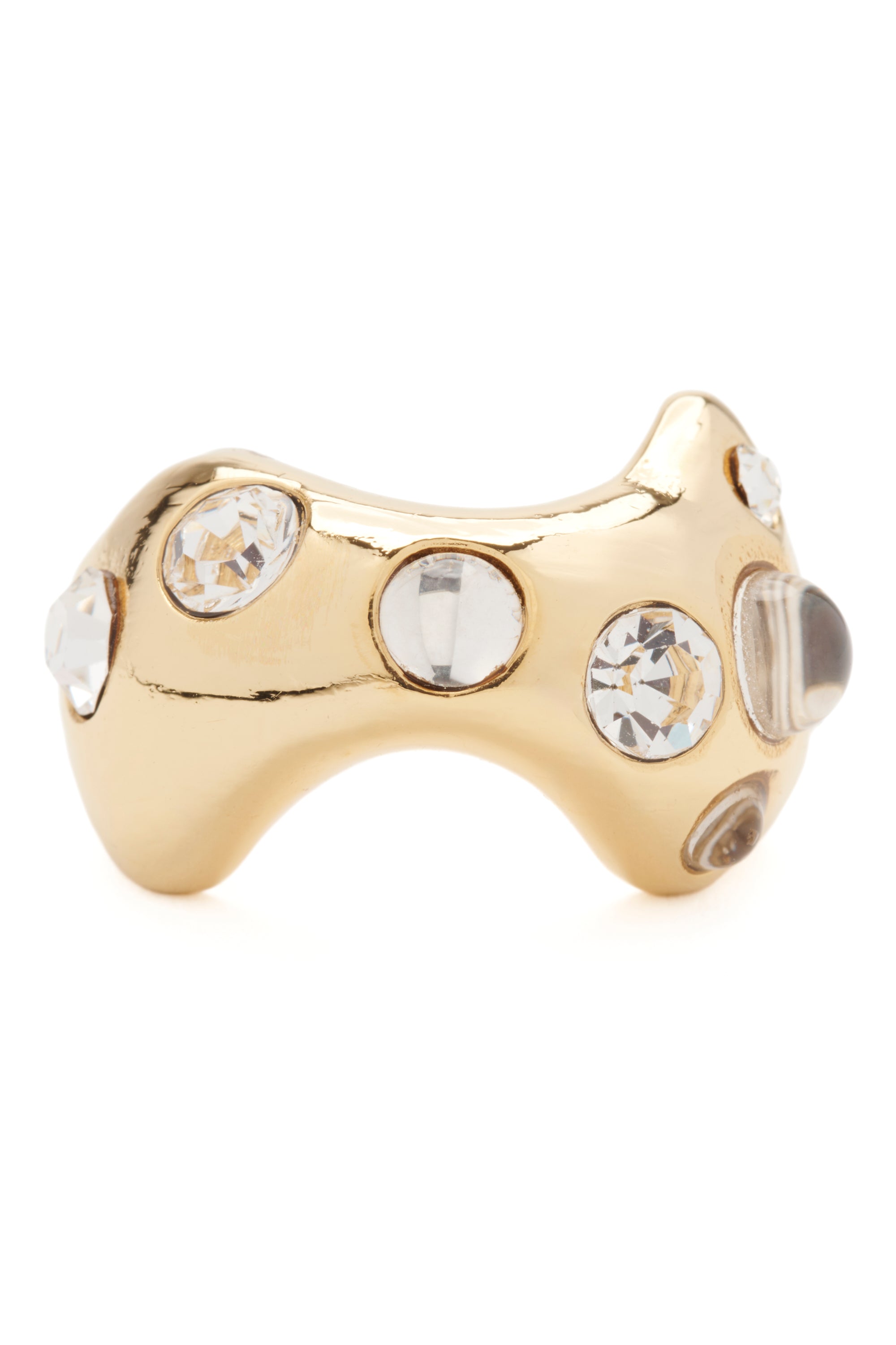 GOLD CLEAR BAT RING