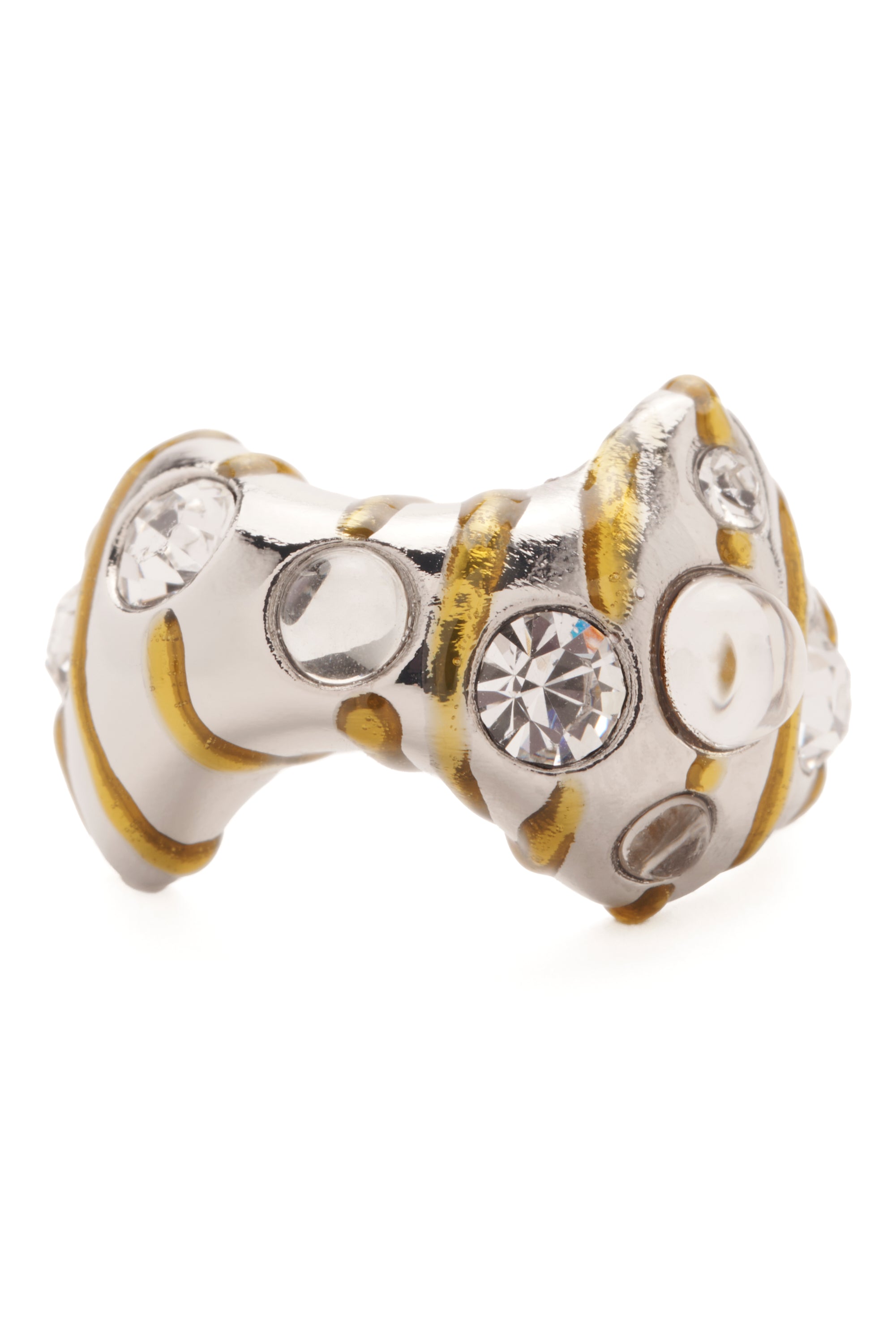 GOLD STRIPE BAT RING