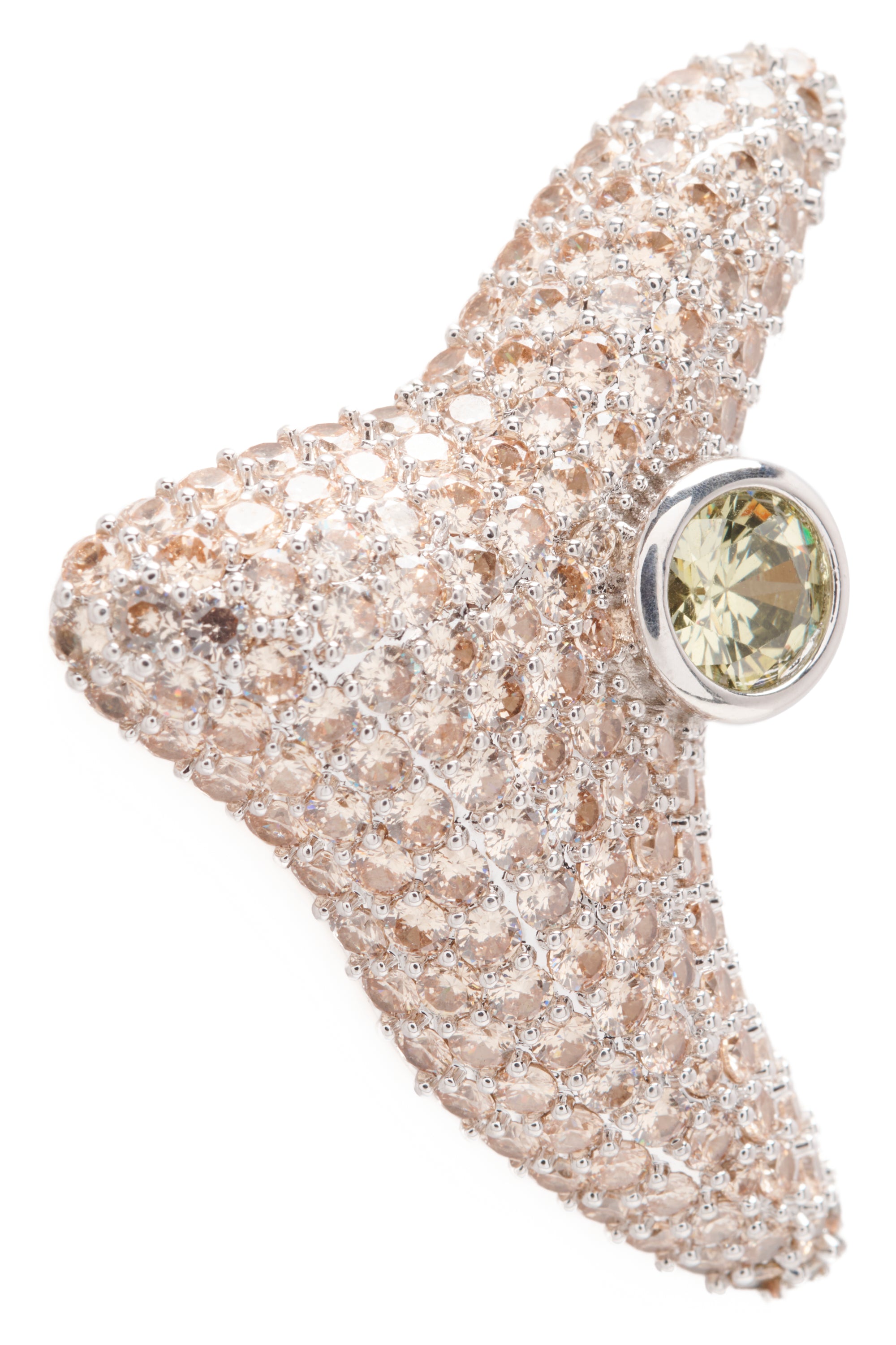 CHAMPAGNE OLIVE SUPER TRIGON STUDS