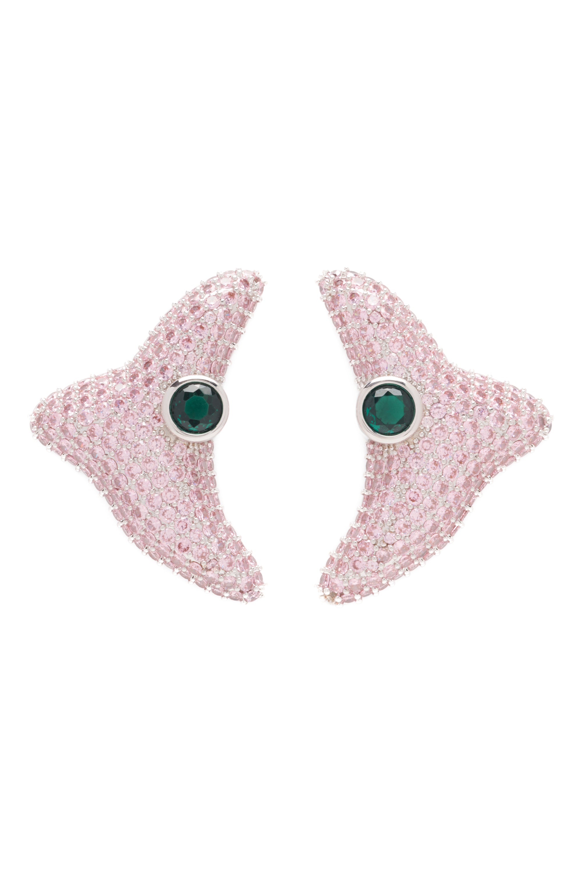 PINK EMERALD SUPER TRIGON STUDS