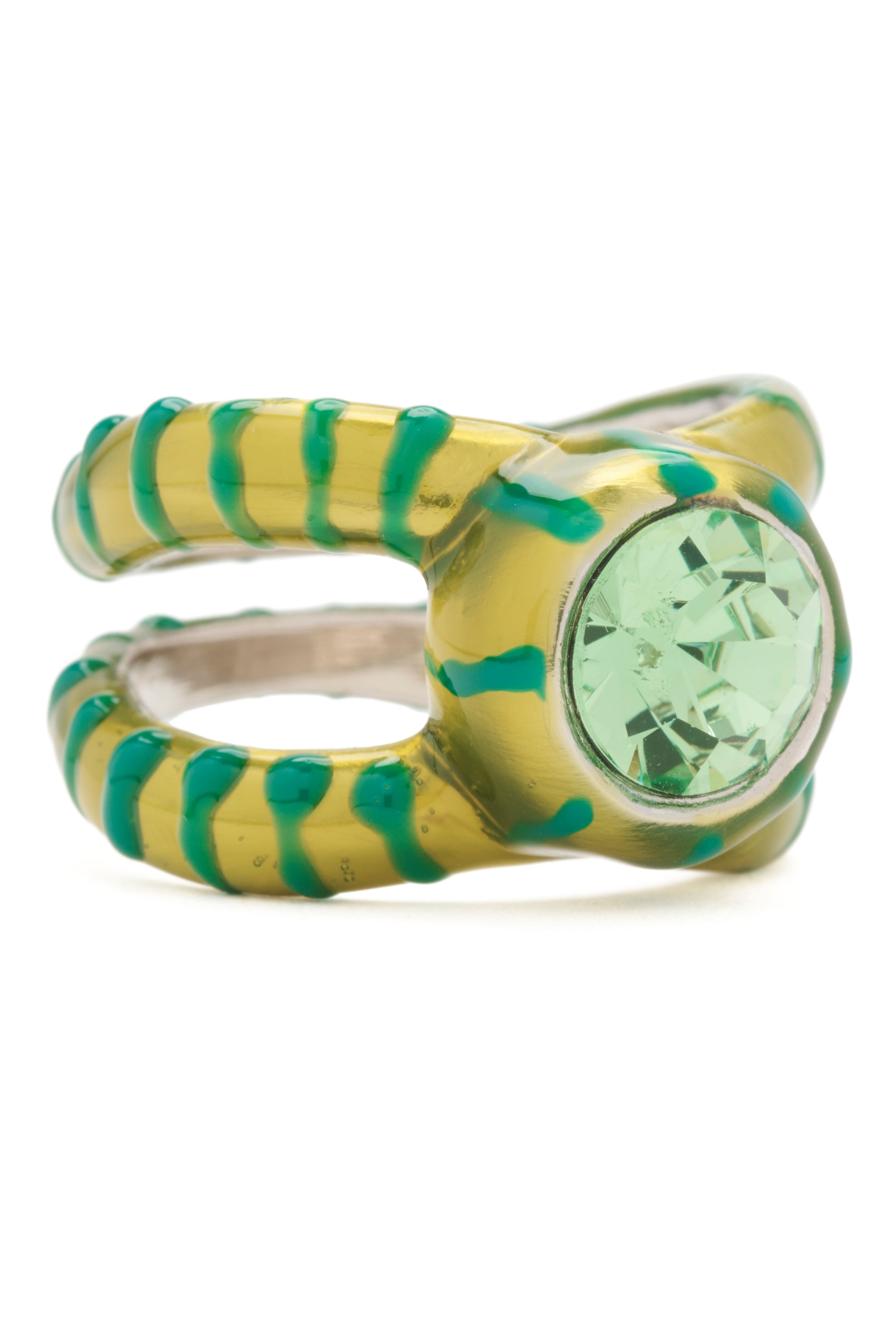 OLIVE STRIPE CULLEN RING