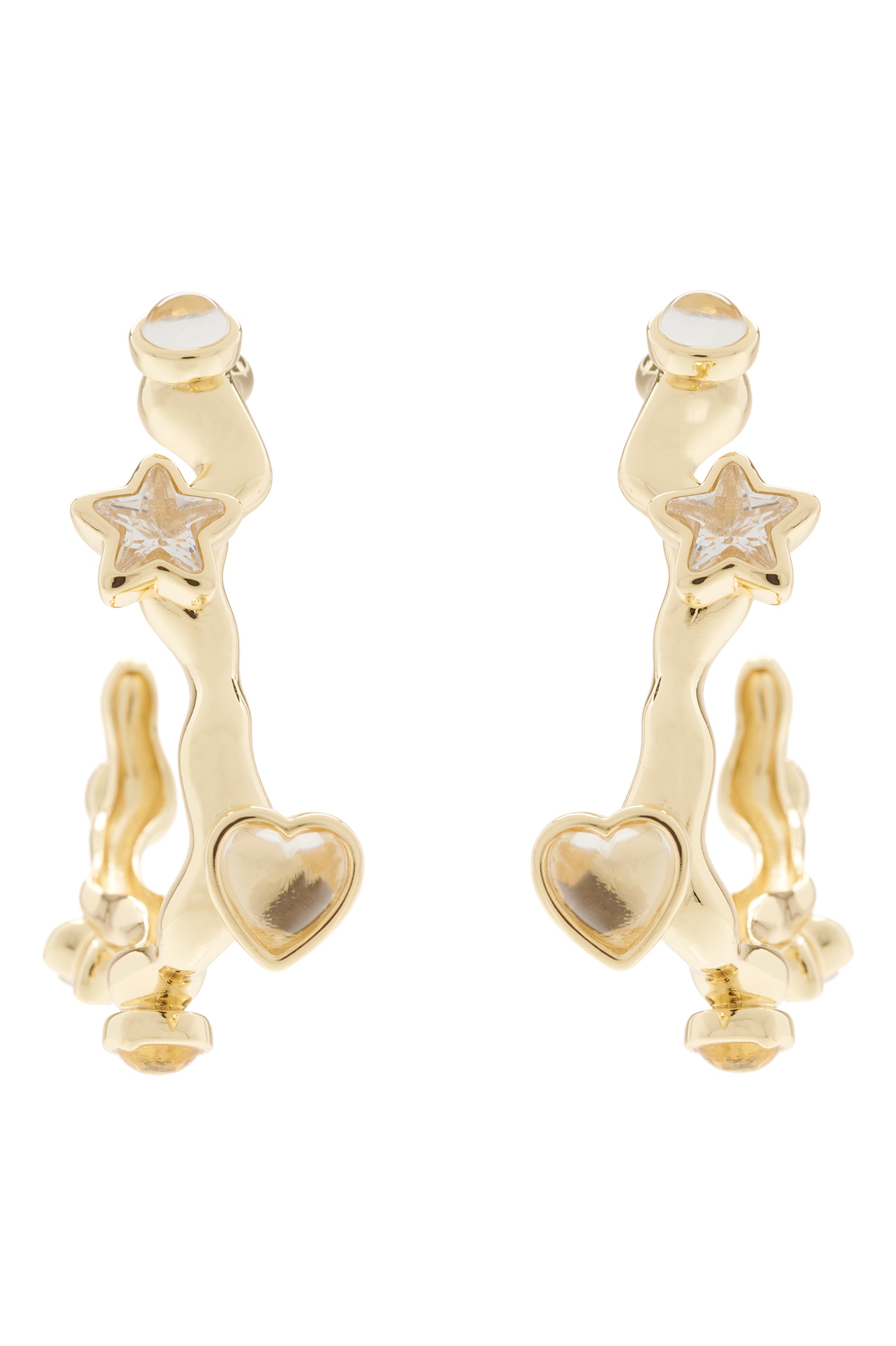 GOLD CLEAR FLORENCE EARRINGS