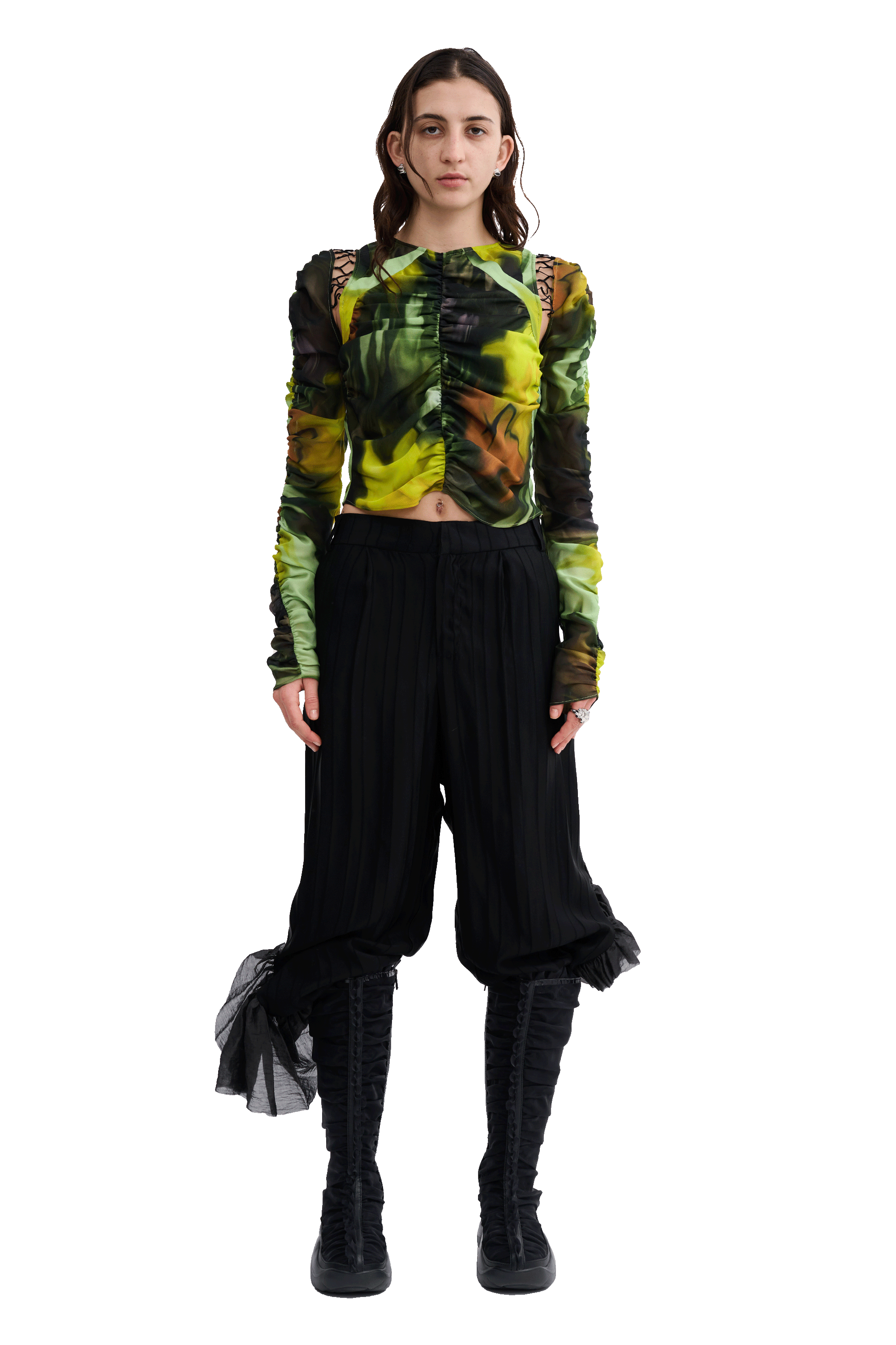 MELTING BLOOM GATHERED DELILAH TOP