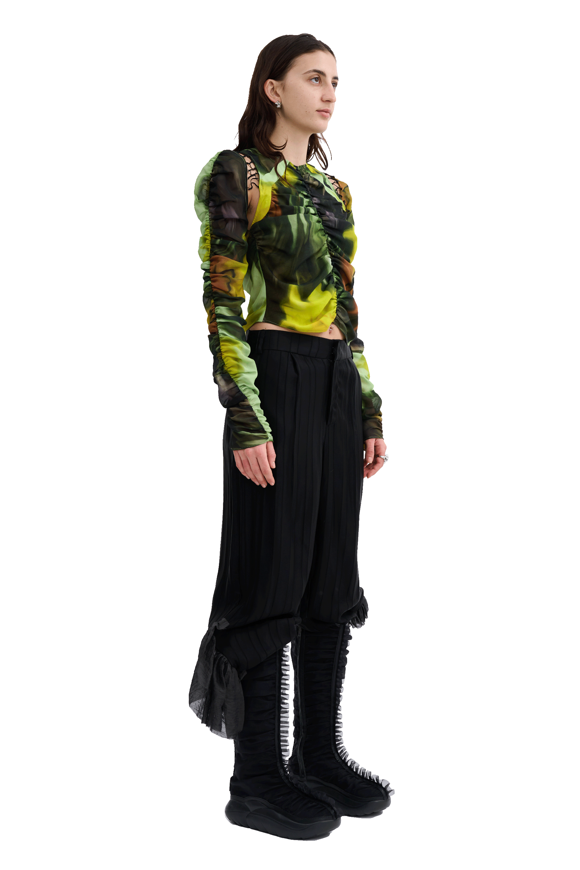 MELTING BLOOM GATHERED DELILAH TOP