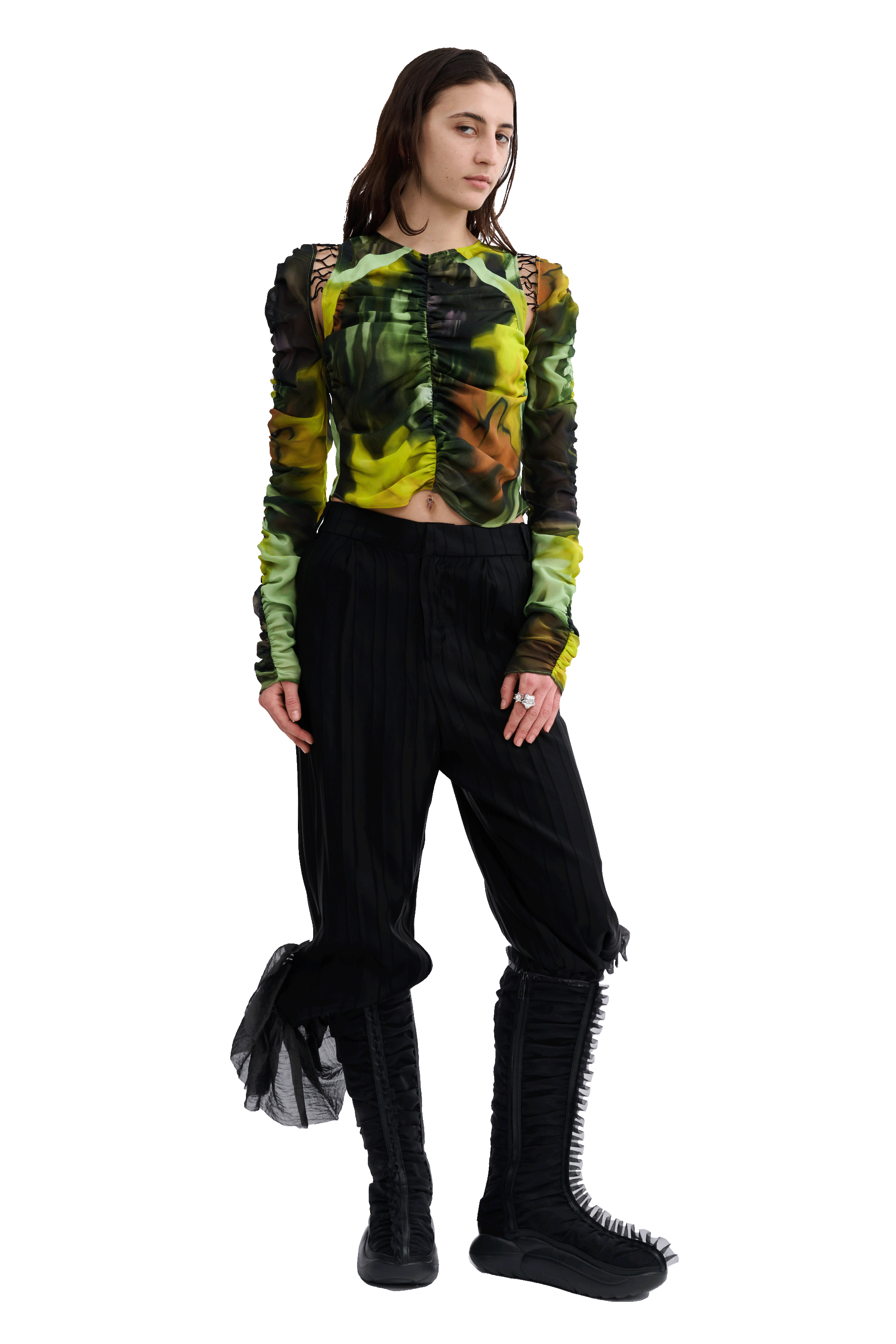 MELTING BLOOM GATHERED DELILAH TOP