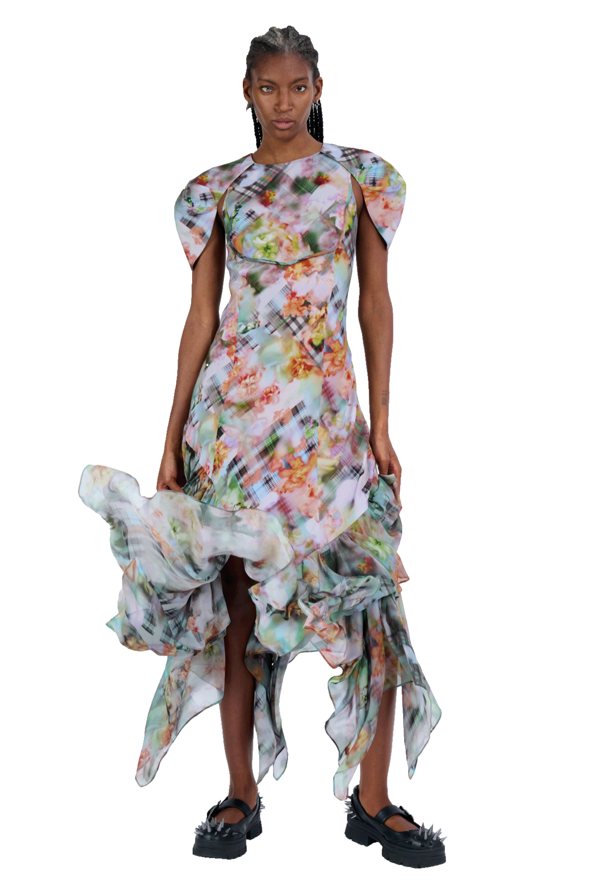 GARDEN BLUR HILLARY DRESS