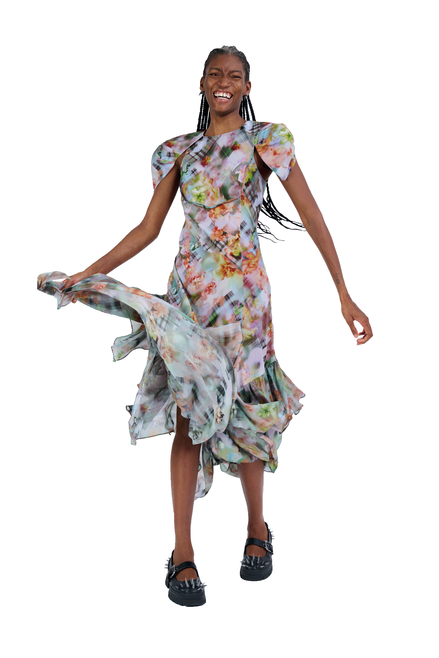 GARDEN BLUR HILLARY DRESS