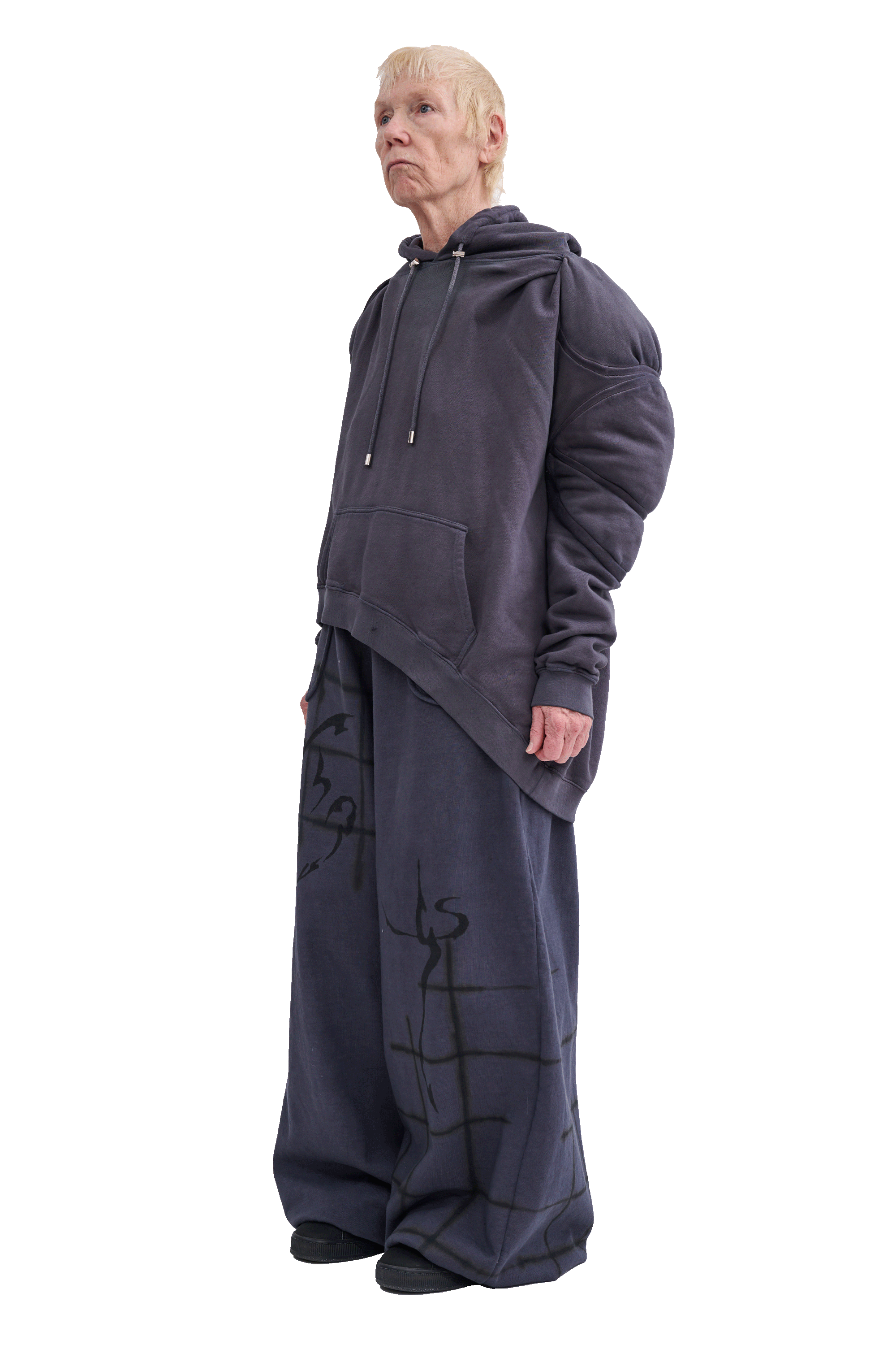 CHARCOAL CS GYM MUSCLE WAVE HOODIE