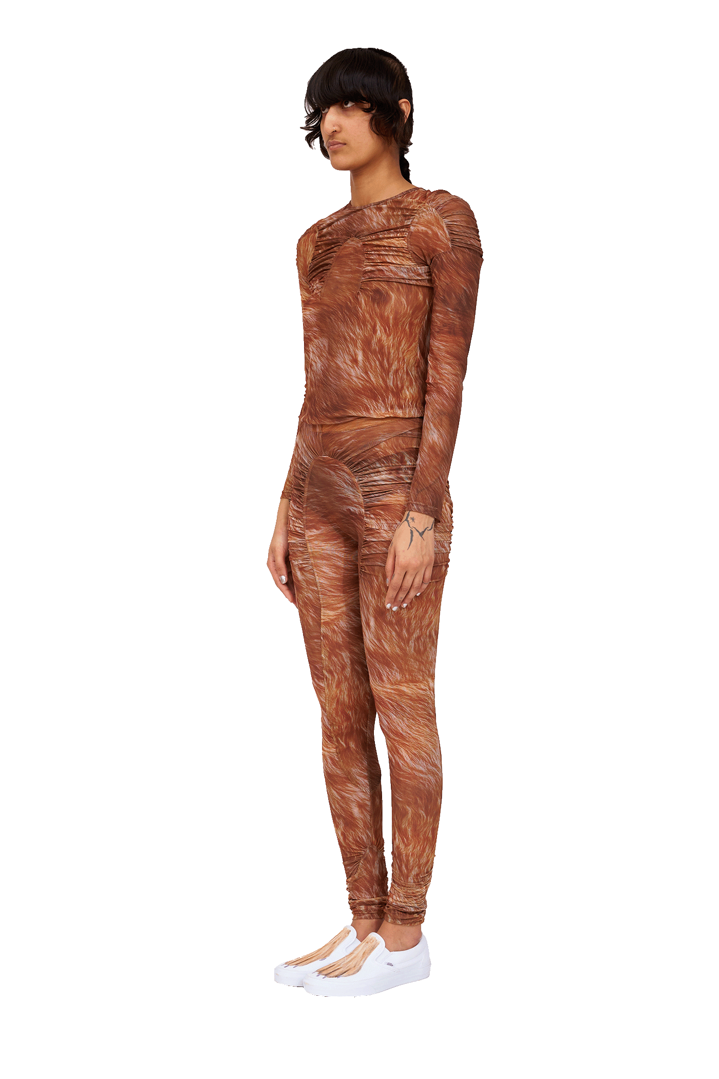 BROWN FUR PURR LEGGING
