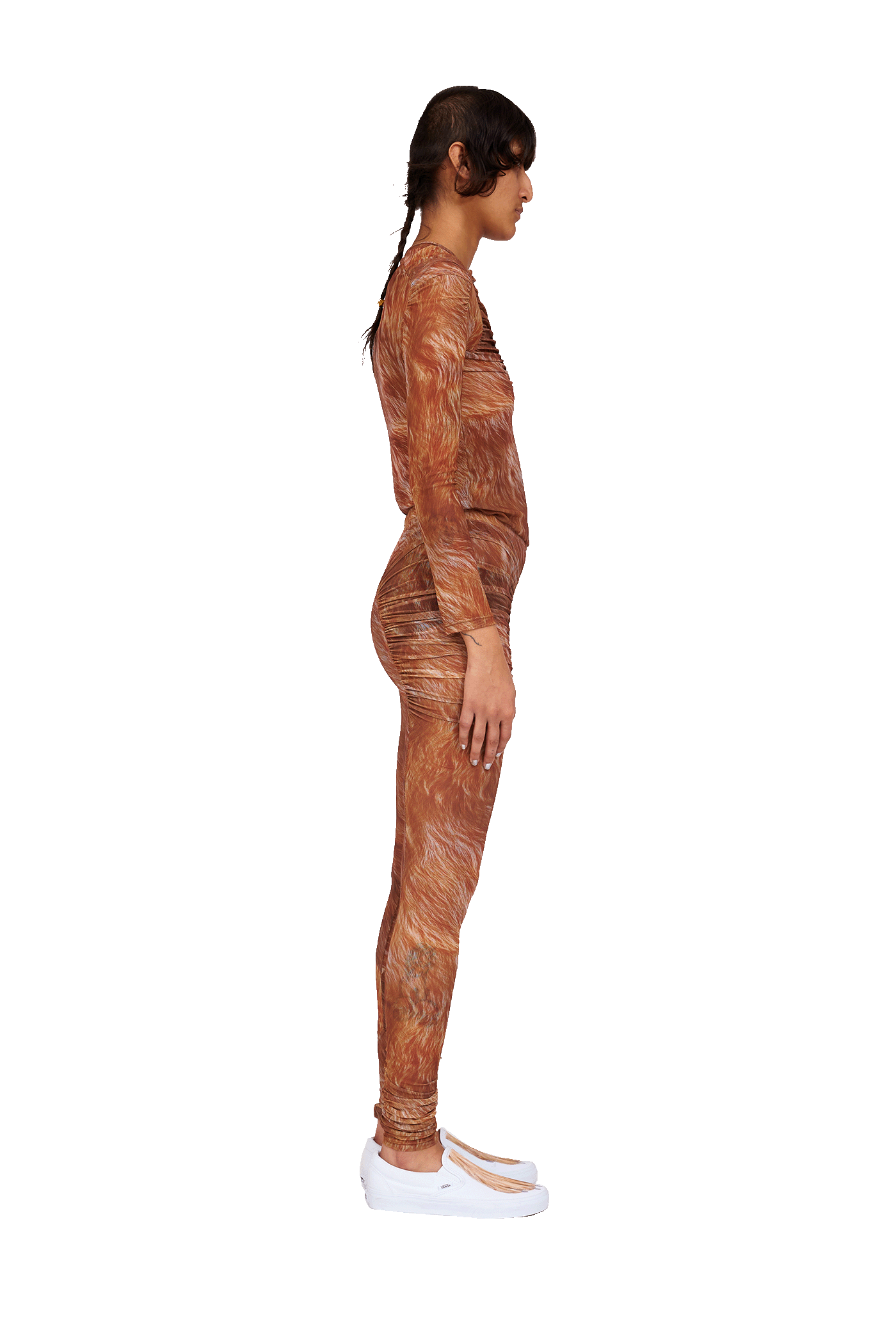 BROWN FUR PURR LEGGING
