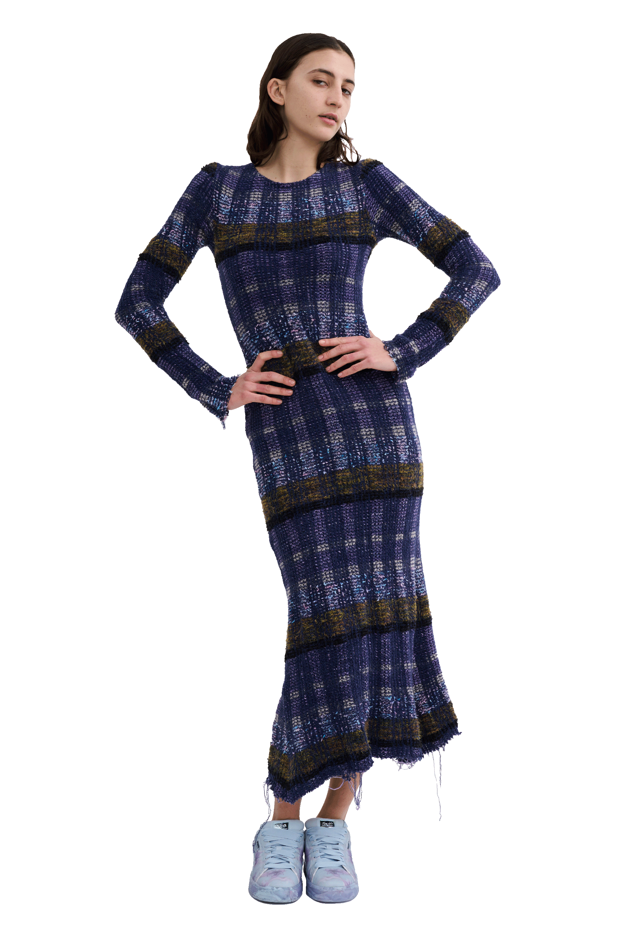 VITELLI PURPLE PLAID YURI DRESS