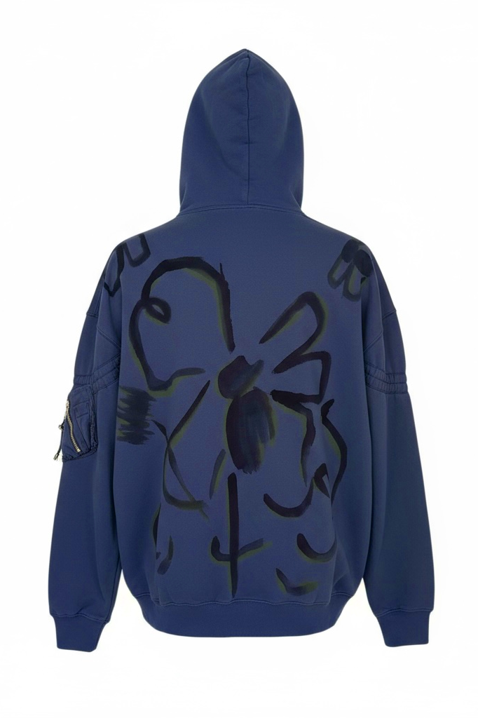 NAVY BUG BURST HOODIE