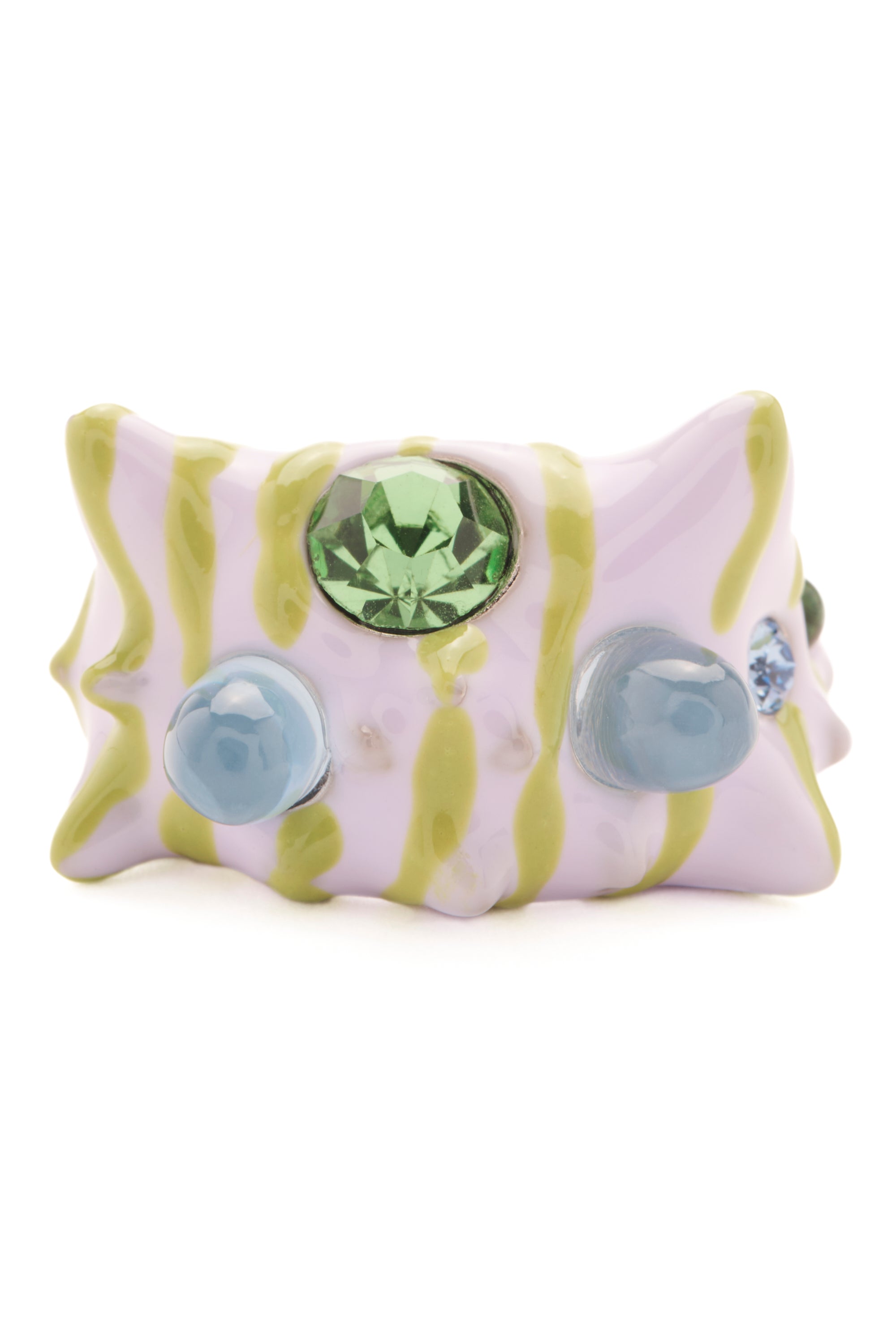 LILAC STRIPE ALIEN RING