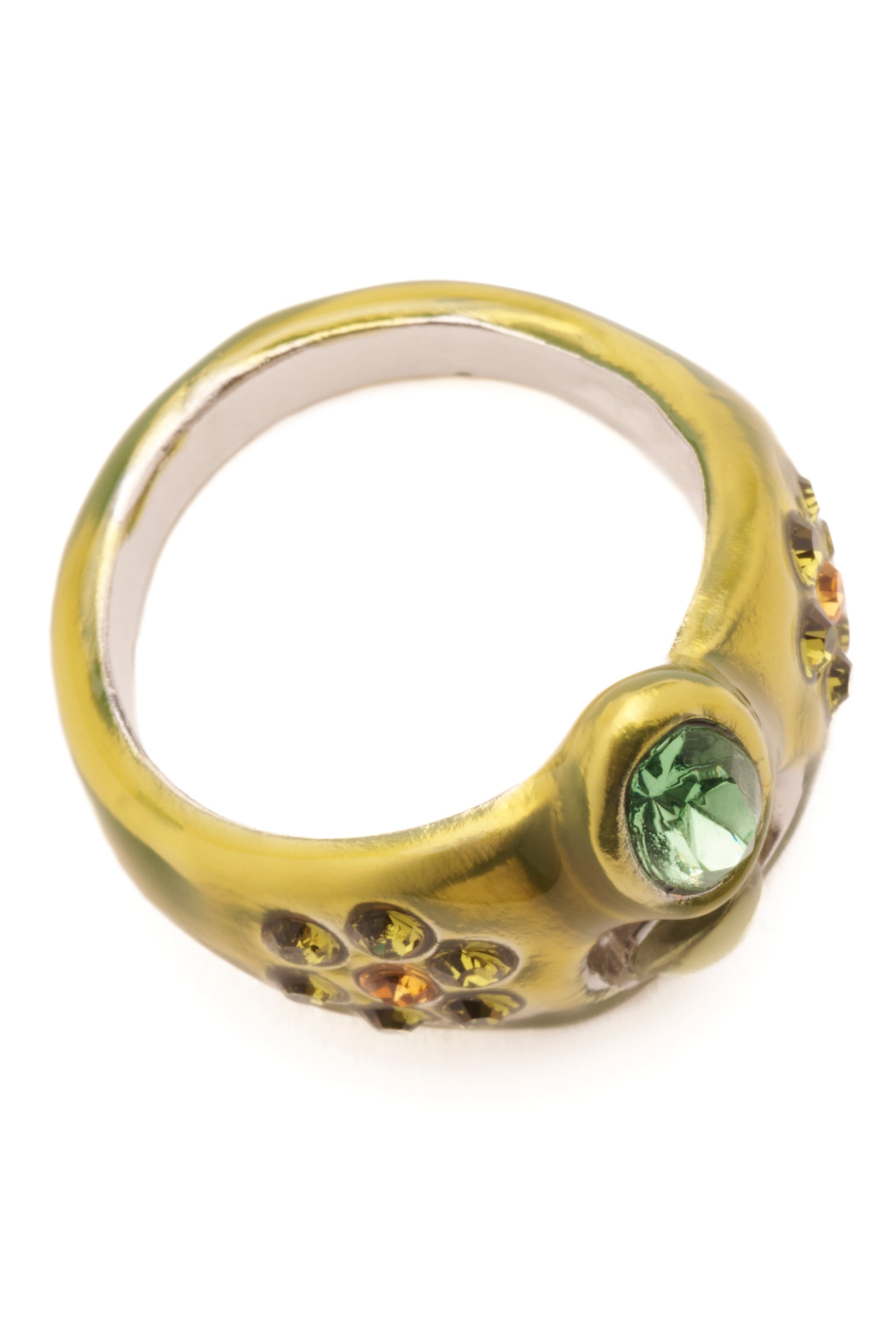 OLIVE COSMIC DAISY RING