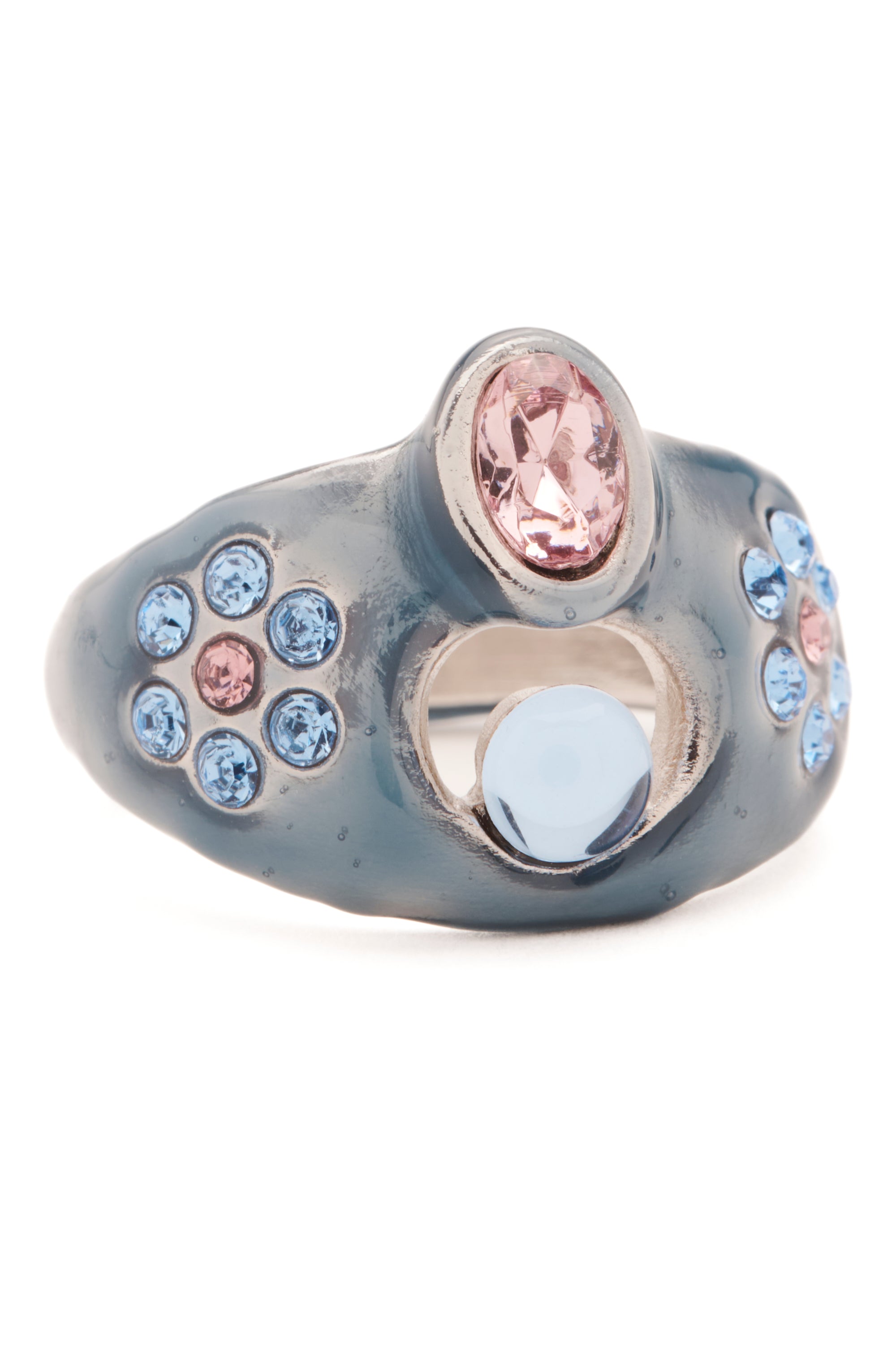 SOFT BLUE COSMIC DAISY RING