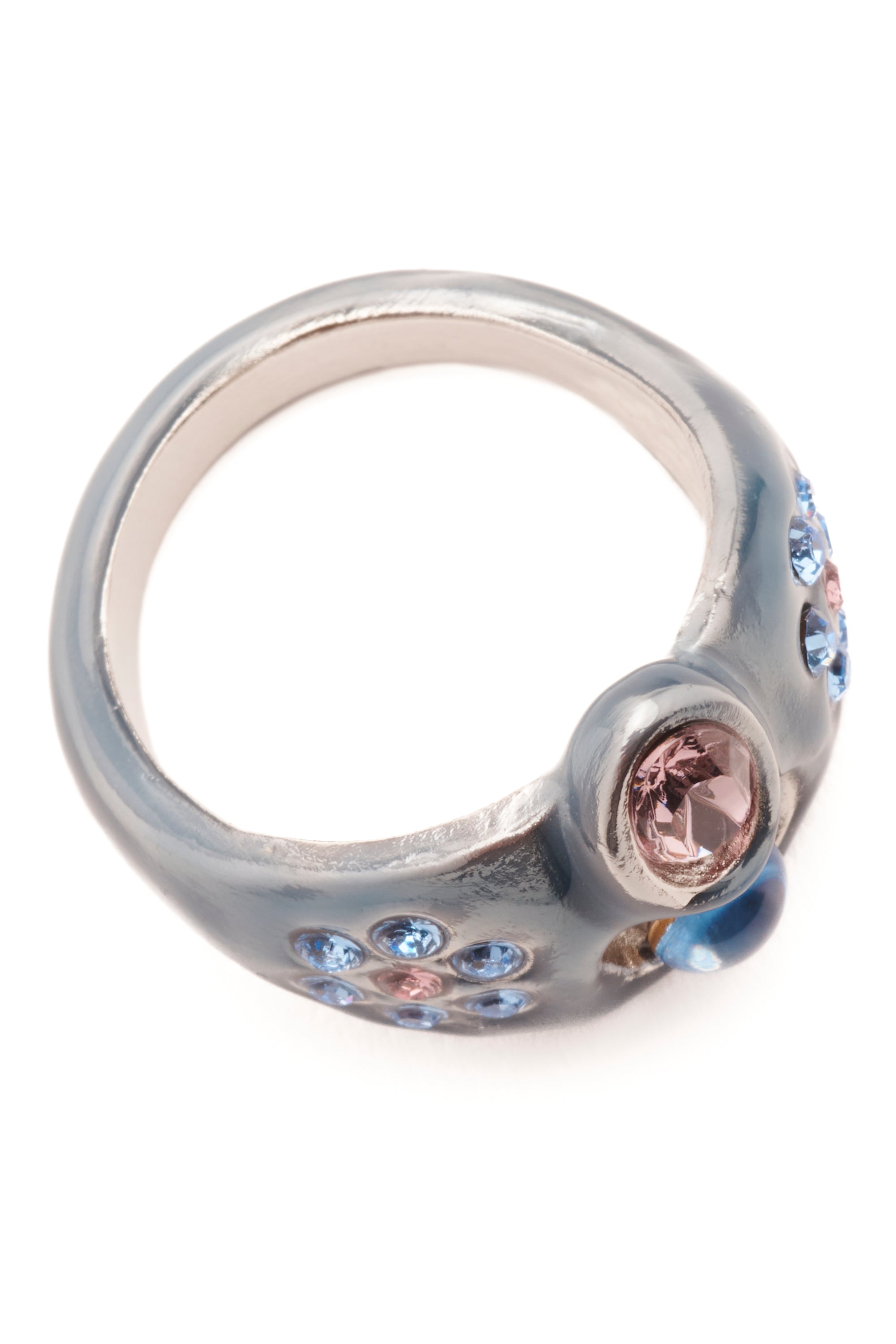 SOFT BLUE COSMIC DAISY RING