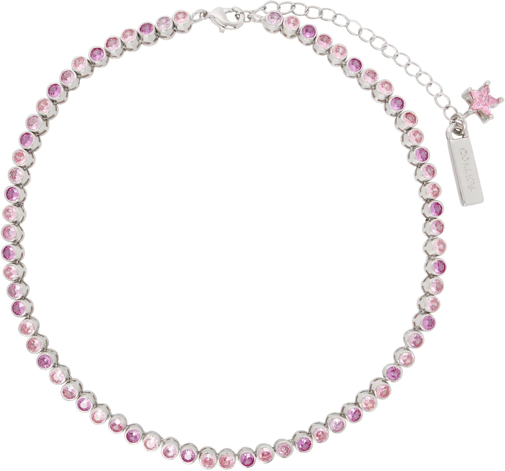 FADING PINK TENNIS NECKLACE | COLLINA STRADA – Collina Strada
