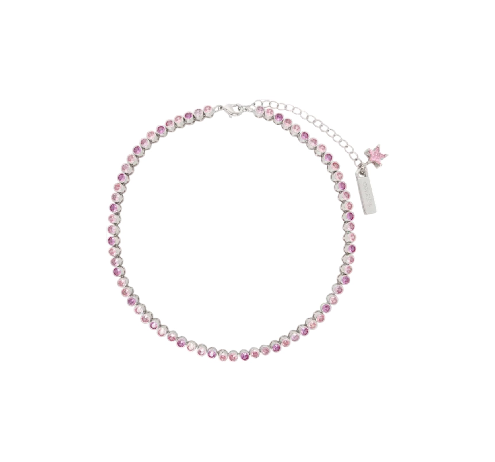 FADING PINK TENNIS NECKLACE