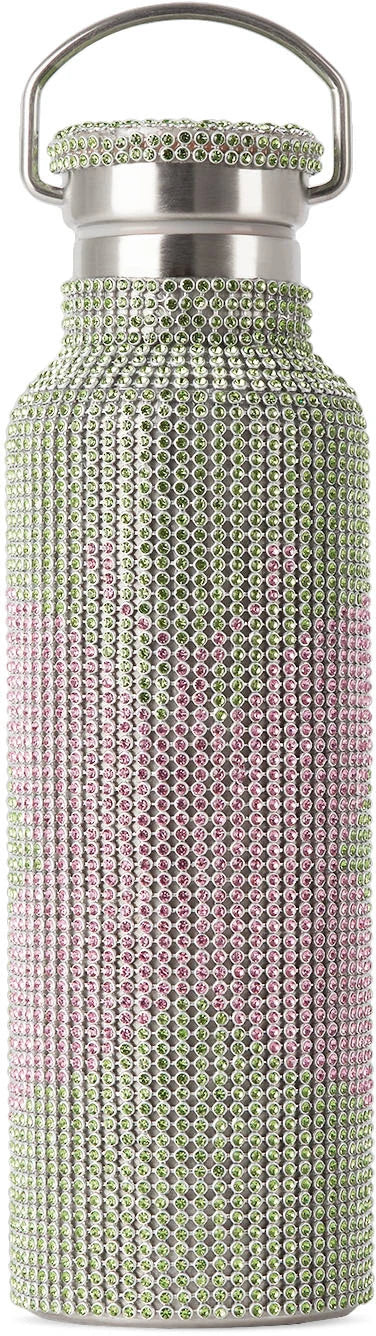 Collina Strada Women's Rhinestone Water Bottle in Rainbow Smiley Face  Collina Strada