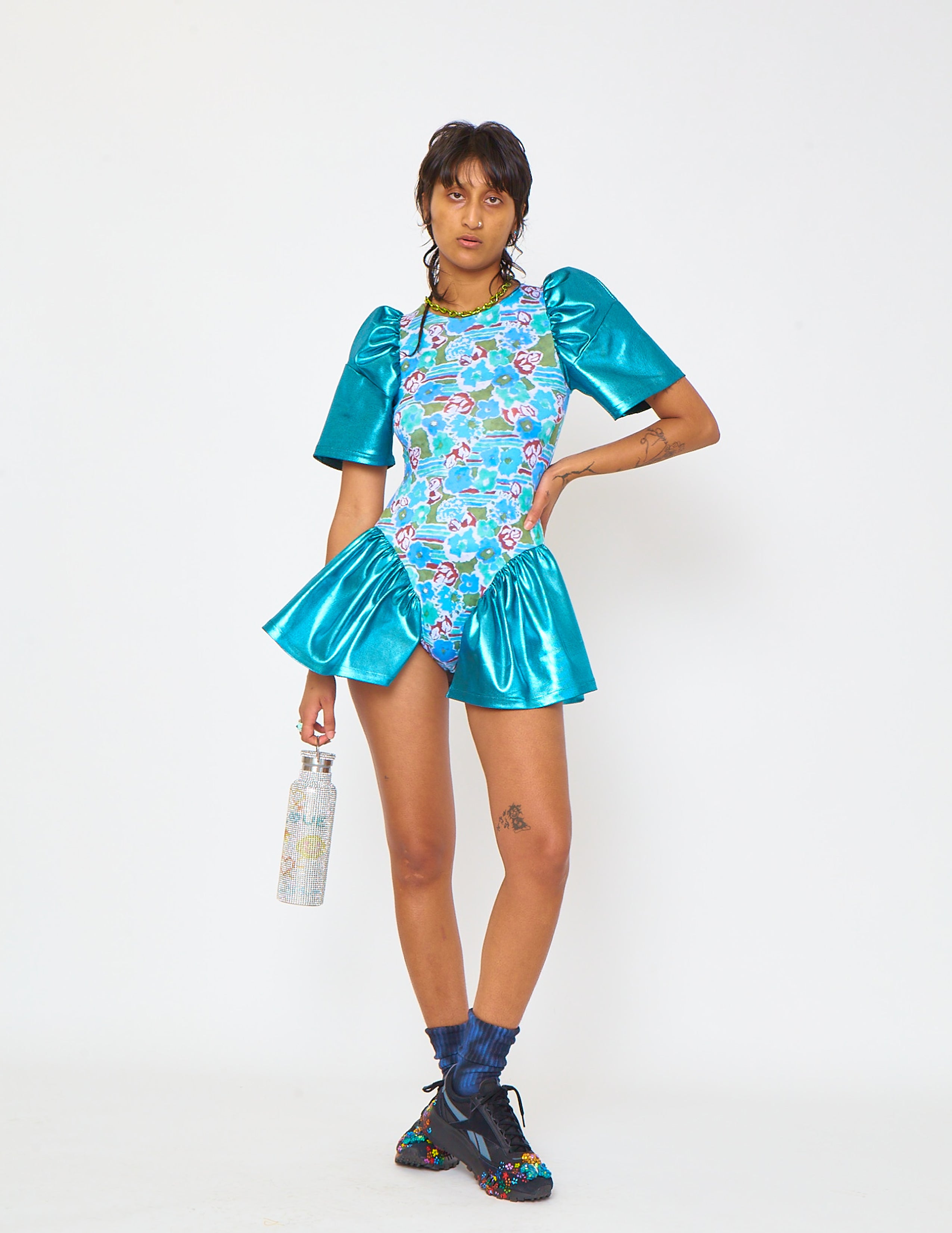 RHINESTONE WATER BOTTLE LUCKY DOODLE