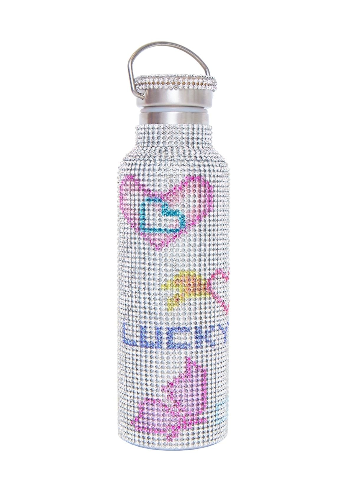 RHINESTONE WATER BOTTLE LUCKY DOODLE