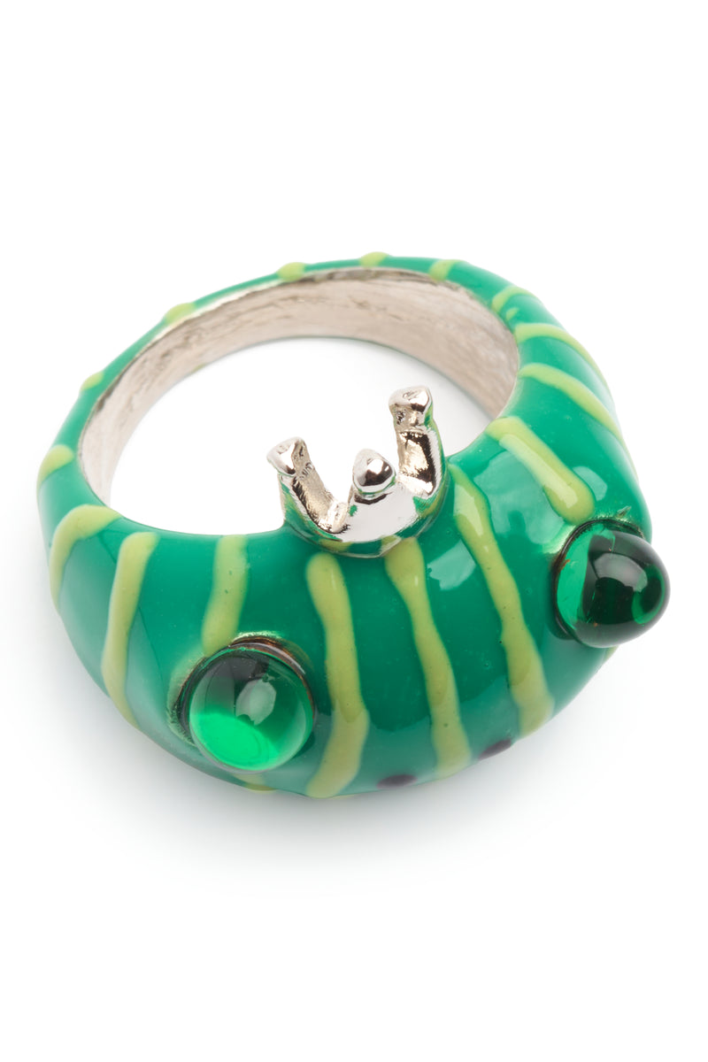 FOREST STRIPE FROG PRINCE RING