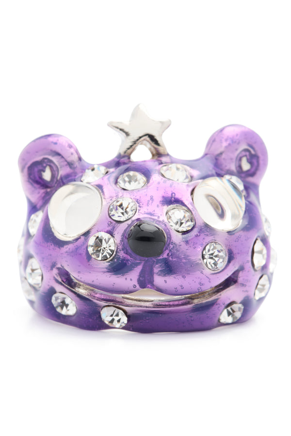 PURPLE FRECKLES PRINCESS BEAR RING