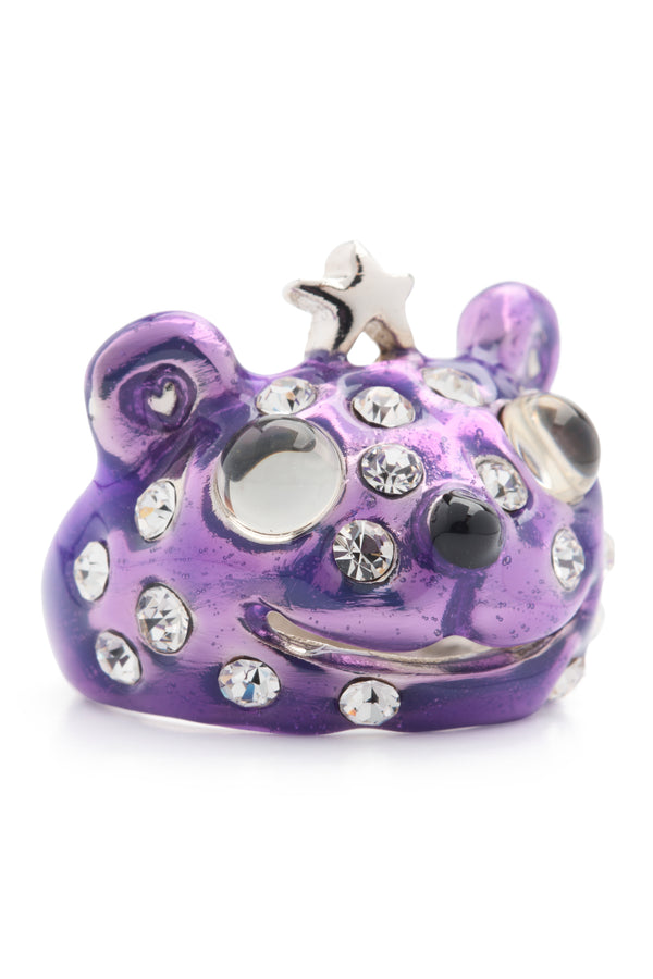 PURPLE FRECKLES PRINCESS BEAR RING