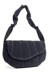 BLACK PLEATED CATERPILLAR BAG