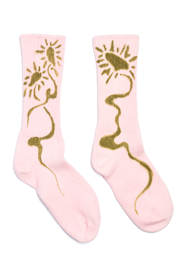 PINK DAISY SOCKS